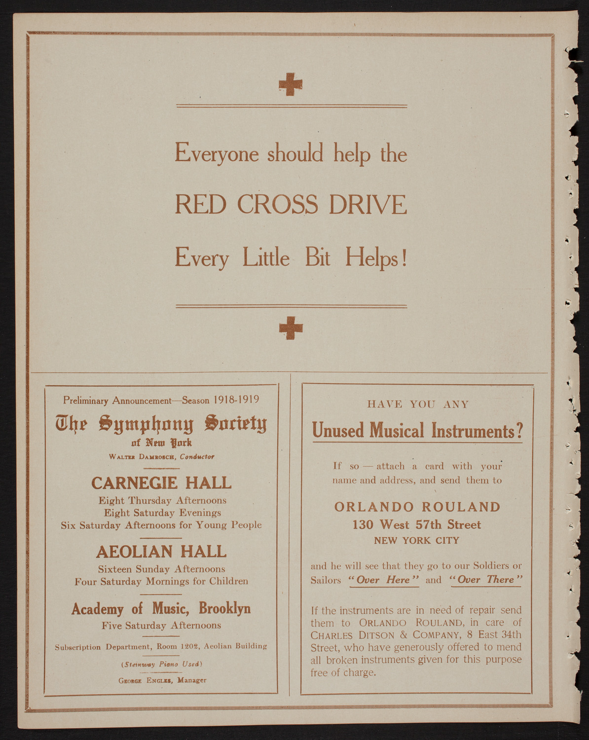 Meeting: The Humanitarian Cult, May 27, 1918, program page 8