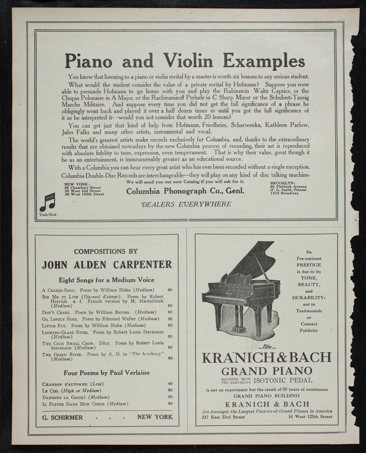 R.G. Knowles Travel Studies: Austria and Vienna, December 8, 1912, program page 6