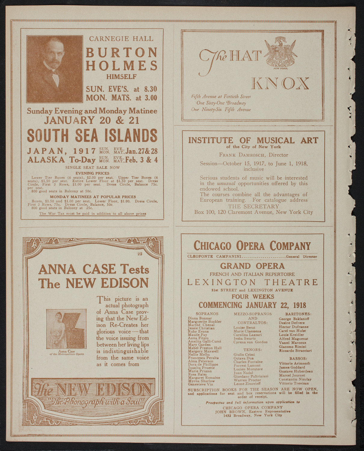New York Philharmonic: Beethoven-Brahms Festival, January 18, 1918, program page 2