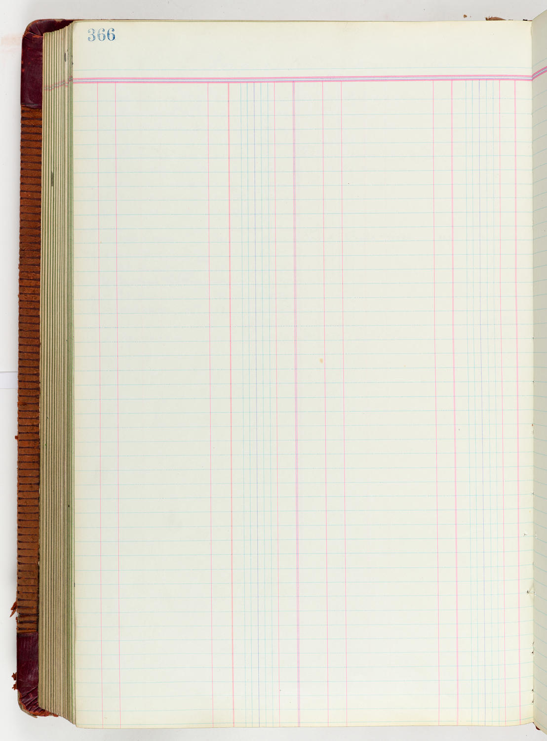 Music Hall Accounting Ledger Journal, volume 6, page 366
