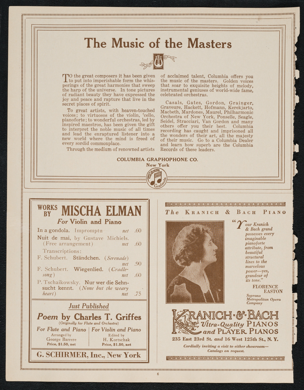 Isadora Duncan, Dancer, with Orchestra, October 7, 1922, program page 6