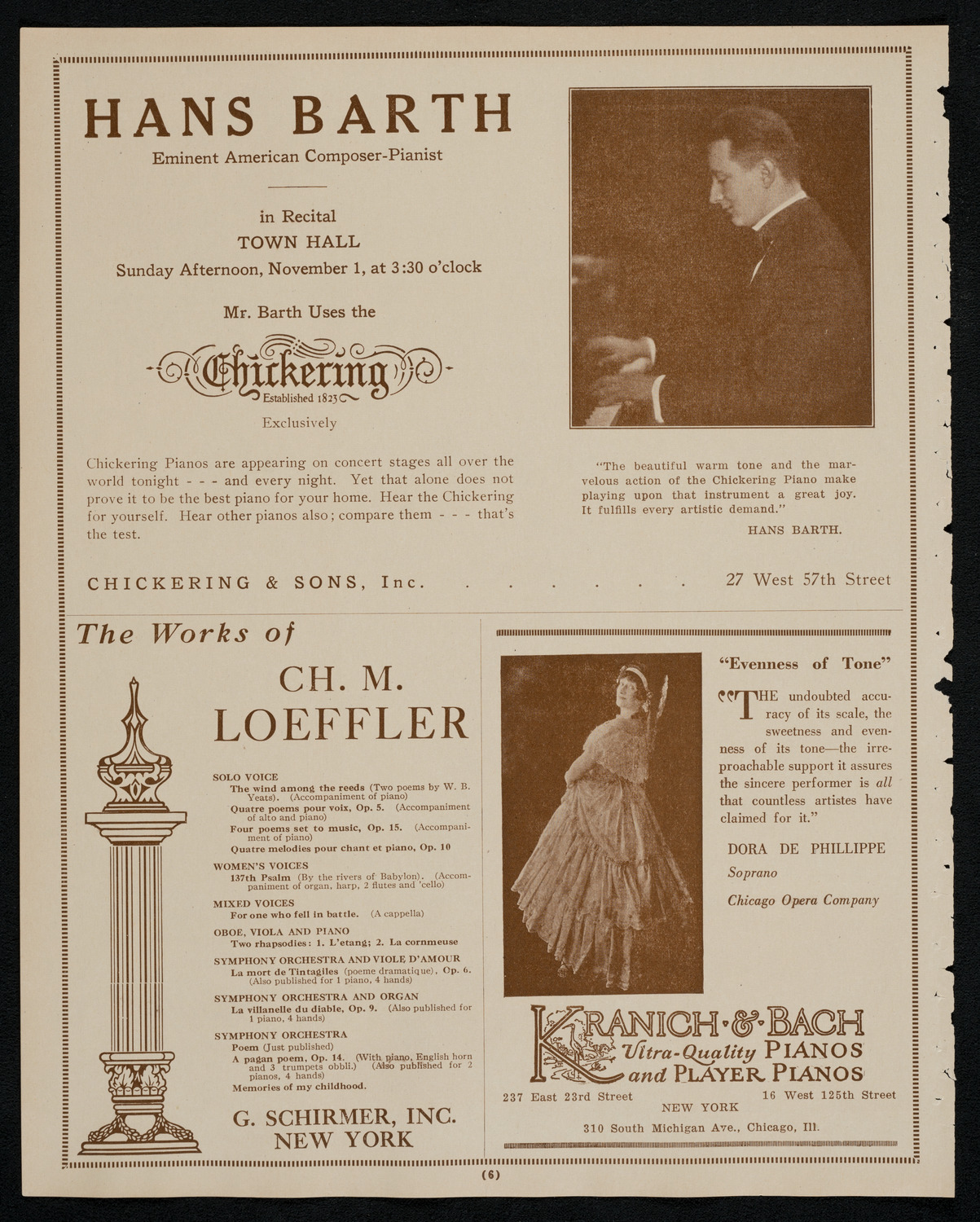 New York Philharmonic, October 30, 1925, program page 6