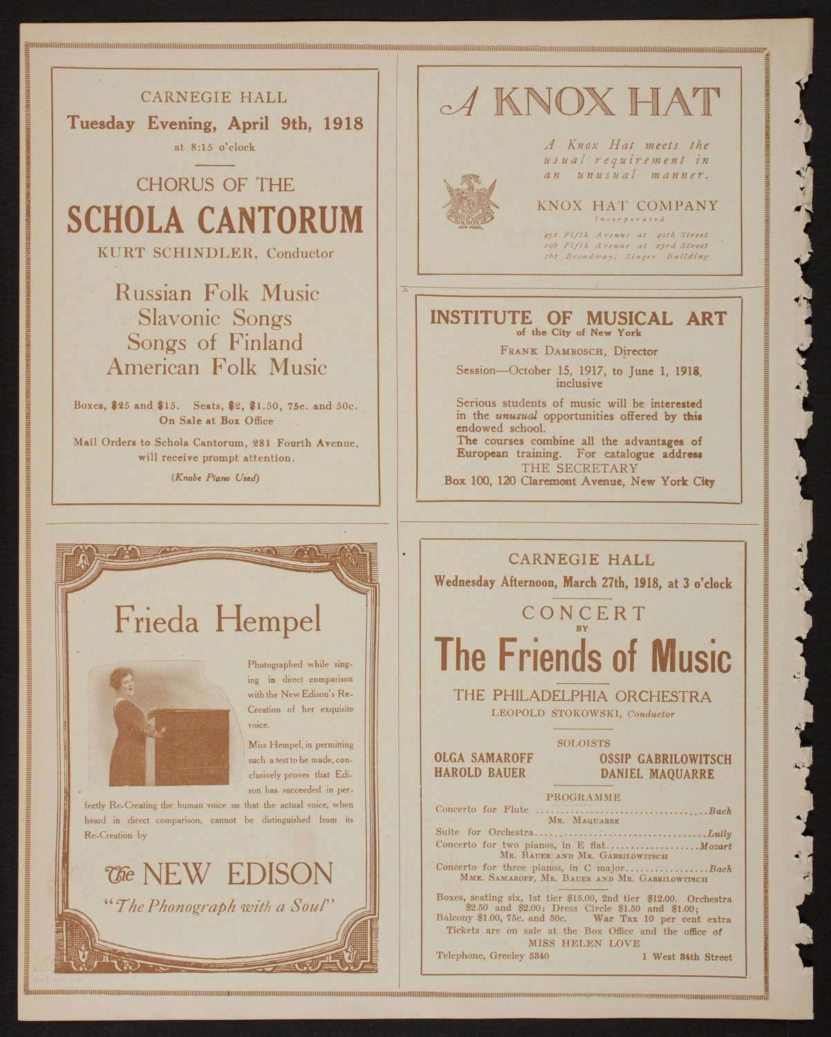 Helen Moller and Her Pupils, March 20, 1918, program page 2