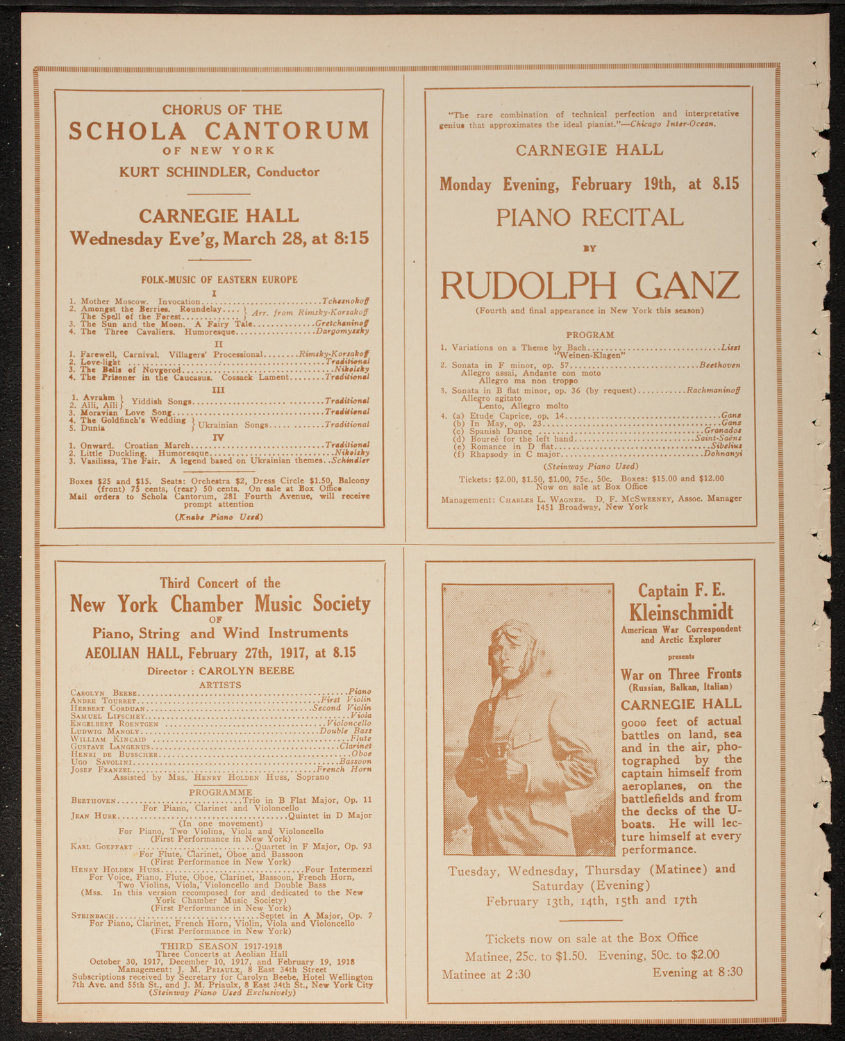 Music School Settlement Festival Concert, February 16, 1917, program page 10