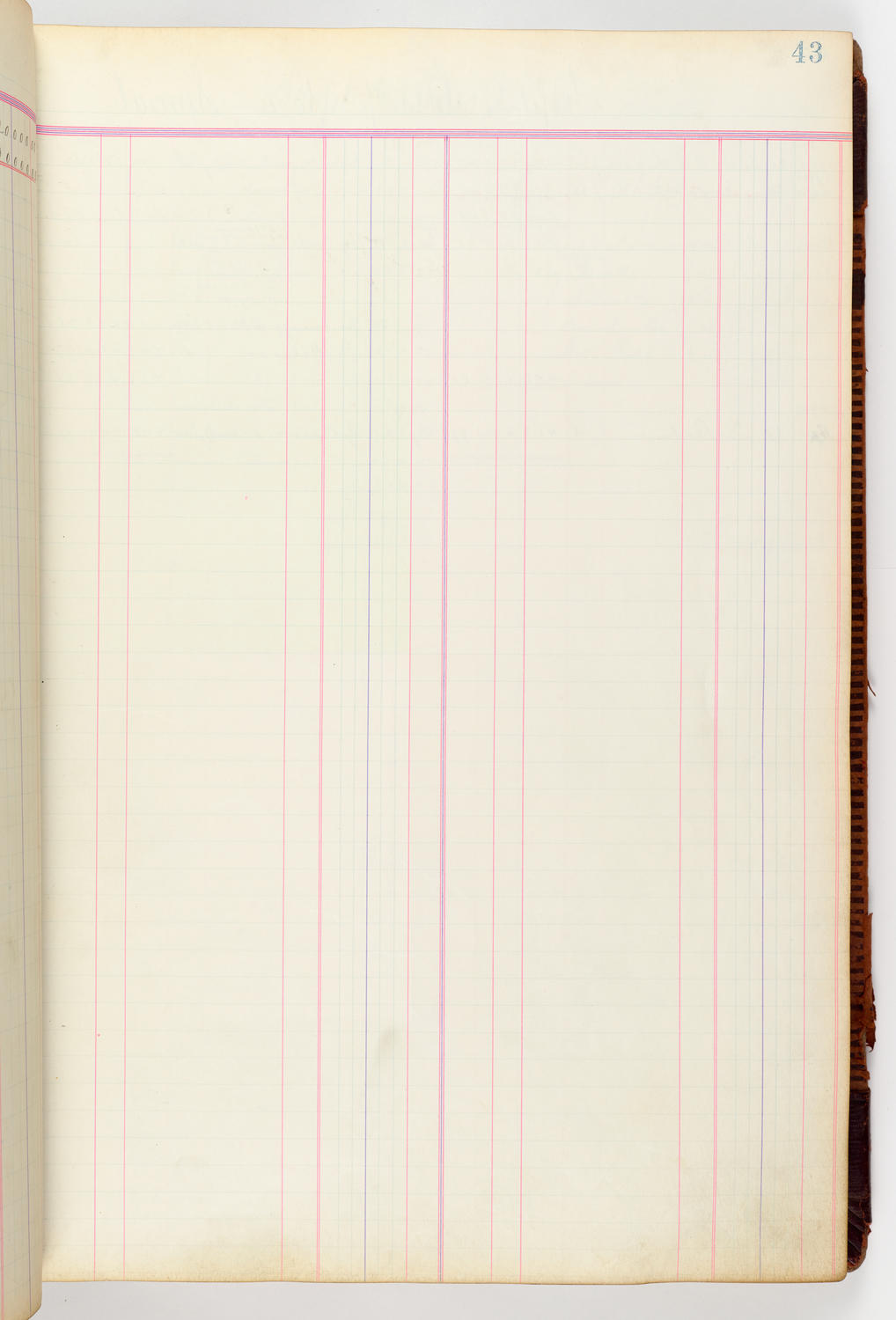 Music Hall Accounting Ledger, volume 3, page 43