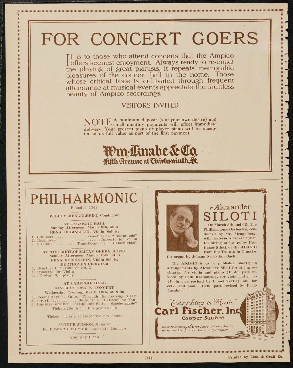 Maria Ivogun, Soprano, March 7, 1925, program page 12