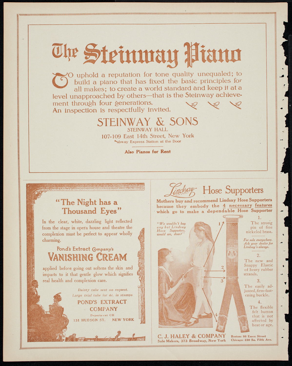 Boston Symphony Orchestra, February 21, 1914, program page 4