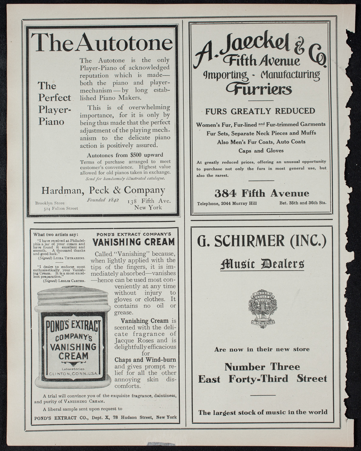 Maurice Renaud, Baritone, January 10, 1911, program page 8