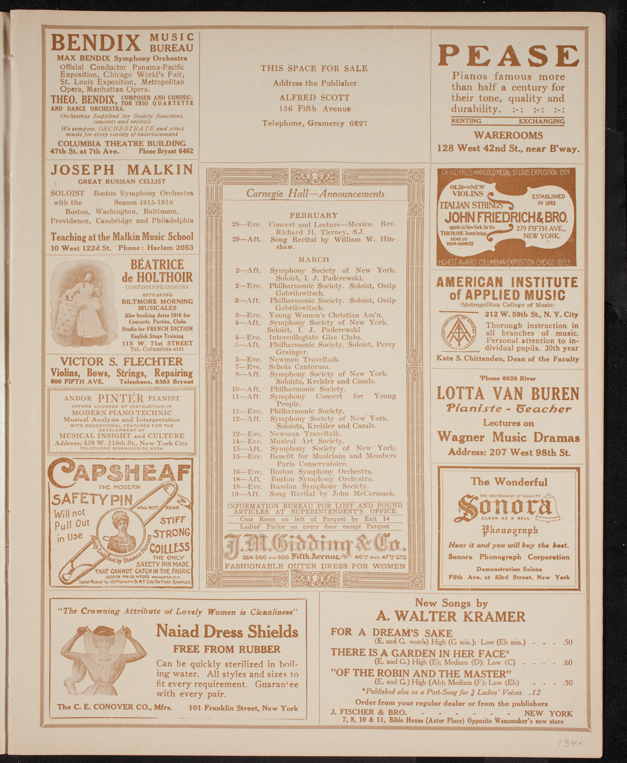 Newman Traveltalks: Brazil, February 27, 1916, program page 3