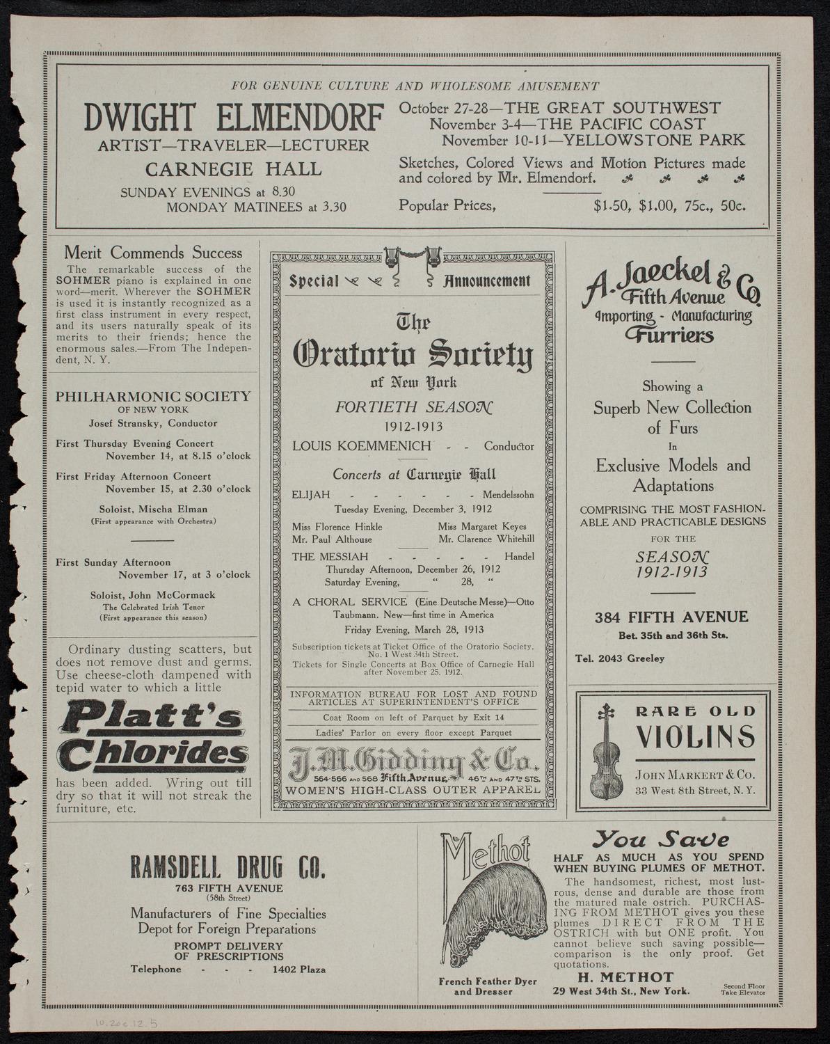 Elmendorf Lecture: The Grand Canyon, October 20, 1912, program page 9