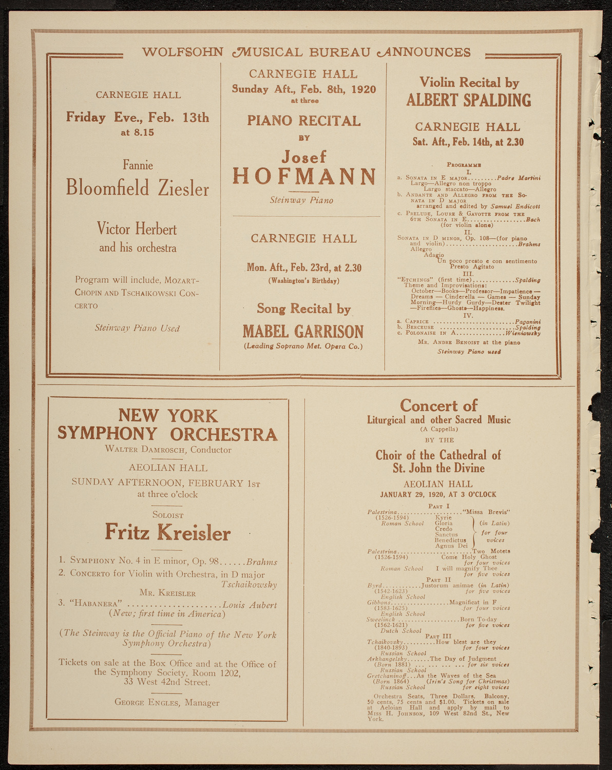 Burton Holmes Travelogue: Alsace-Lorraine, January 26, 1920, program page 8
