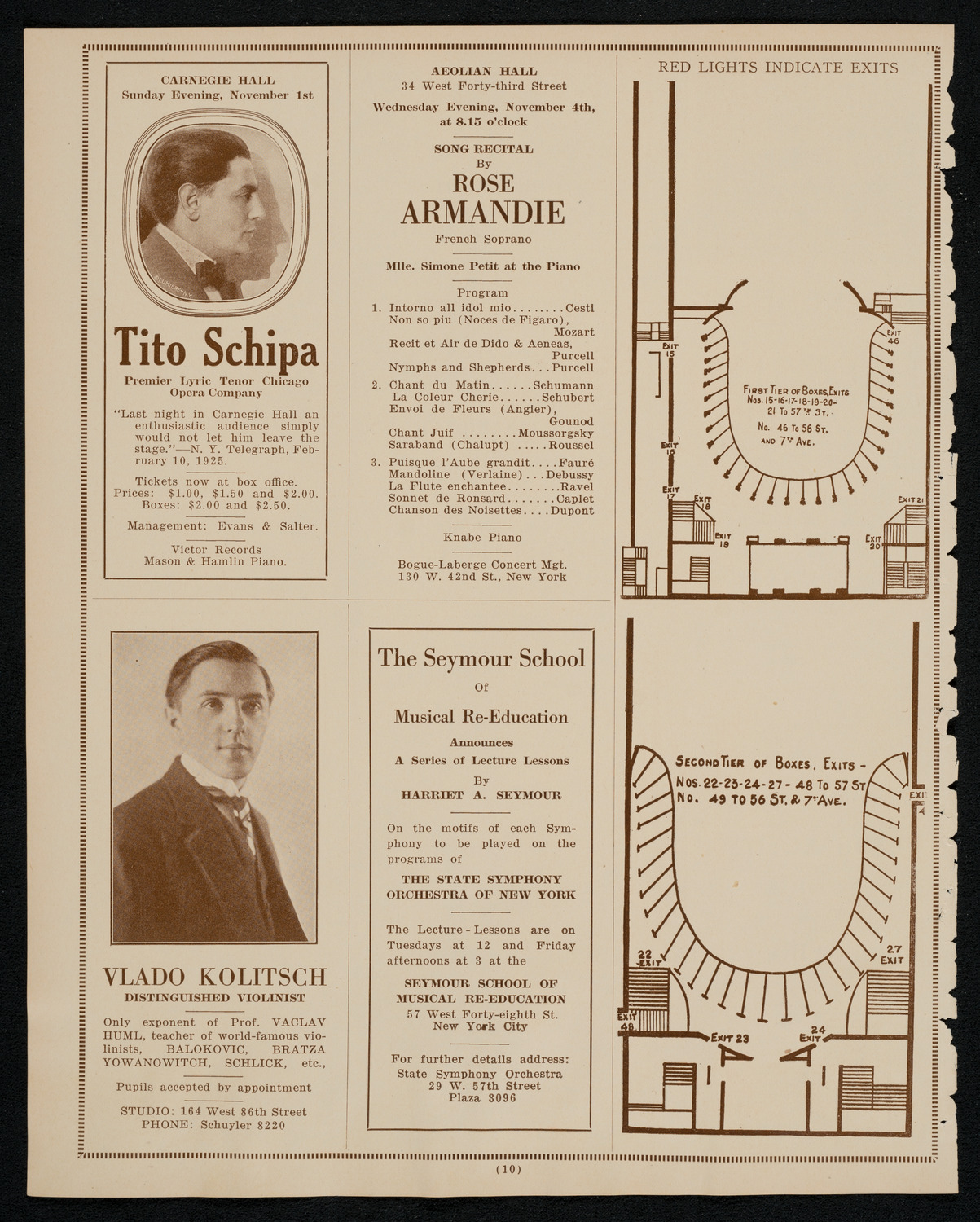 State Symphony Orchestra of New York, October 27, 1925, program page 10