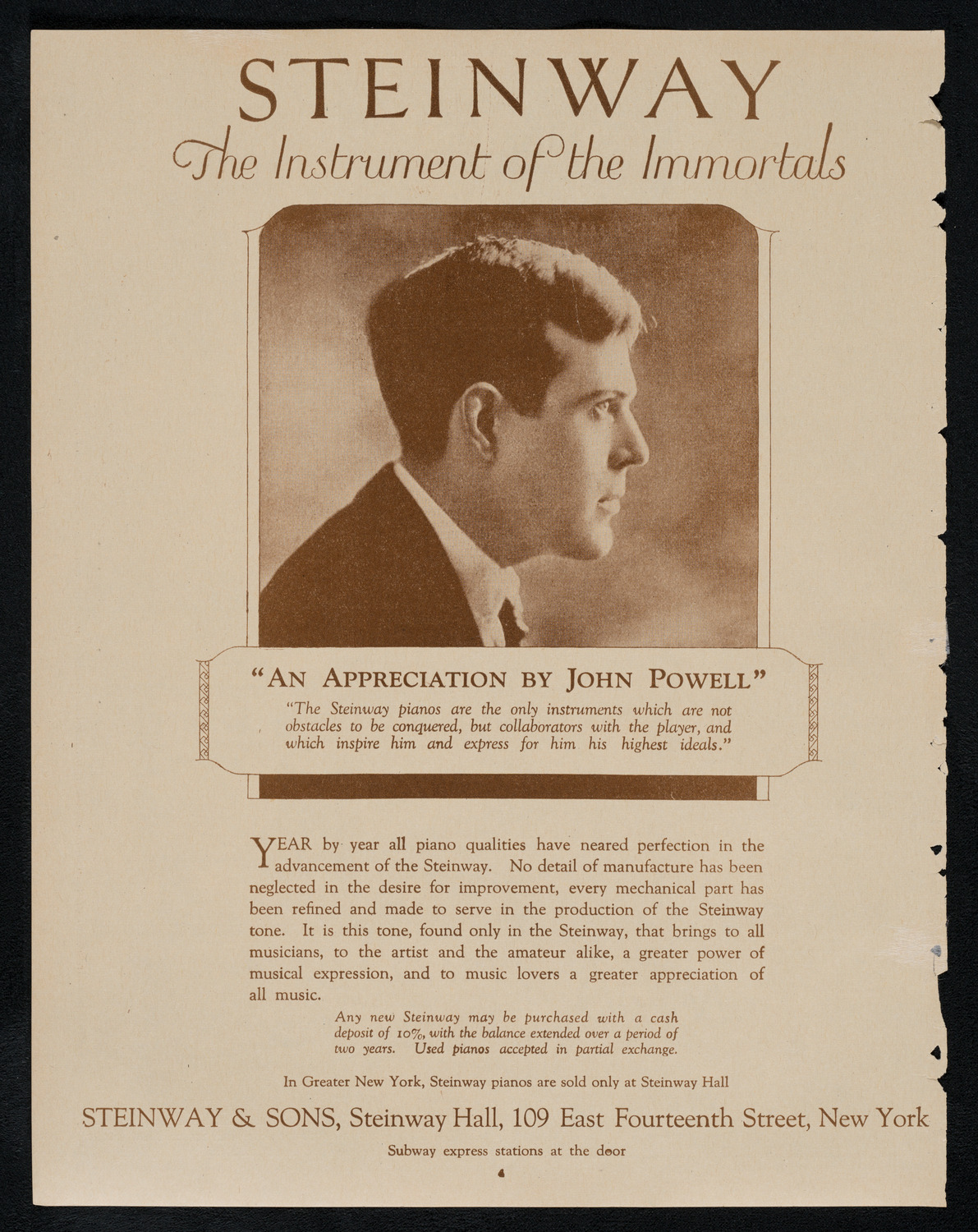 Sir Arthur Conan Doyle, April 8, 1923, program page 4