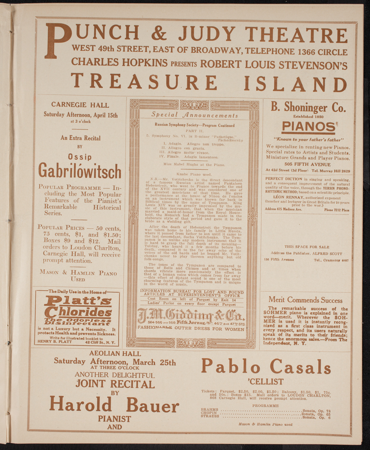 Russian Symphony Society of New York, March 18, 1916, program page 9