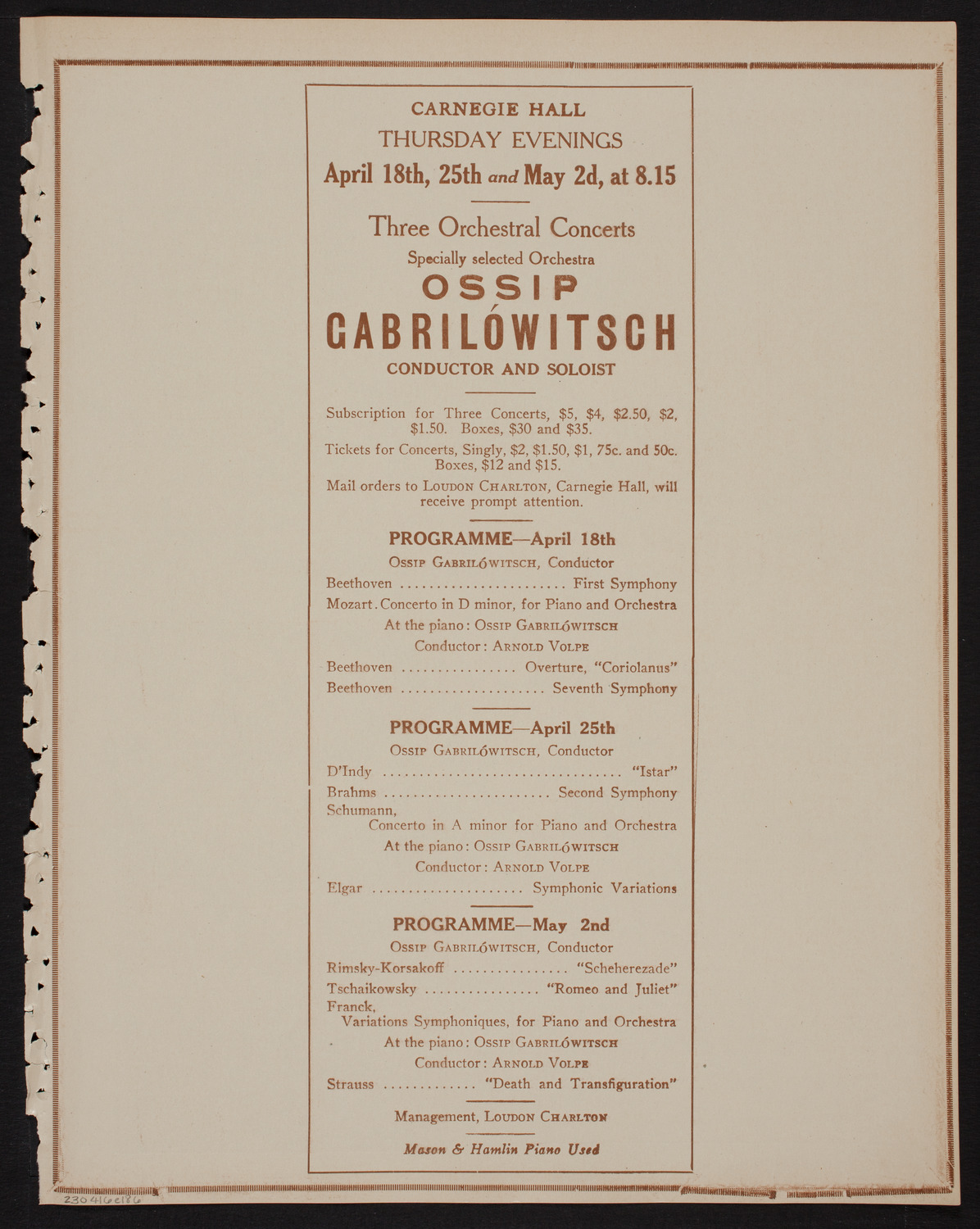Meeting: The Humanitarian Cult, April 16, 1918, program page 11