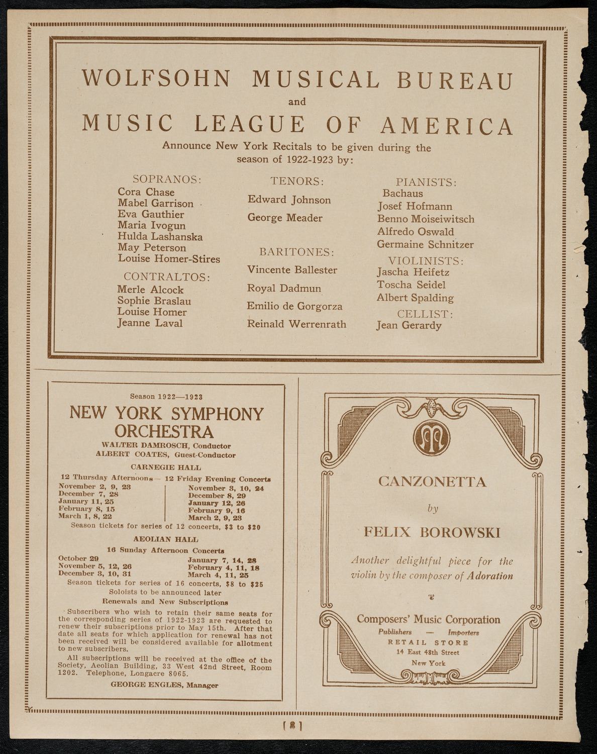 Graduation: Columbia University: College of Pharmacy of the City of New York, May 18, 1922, program page 8