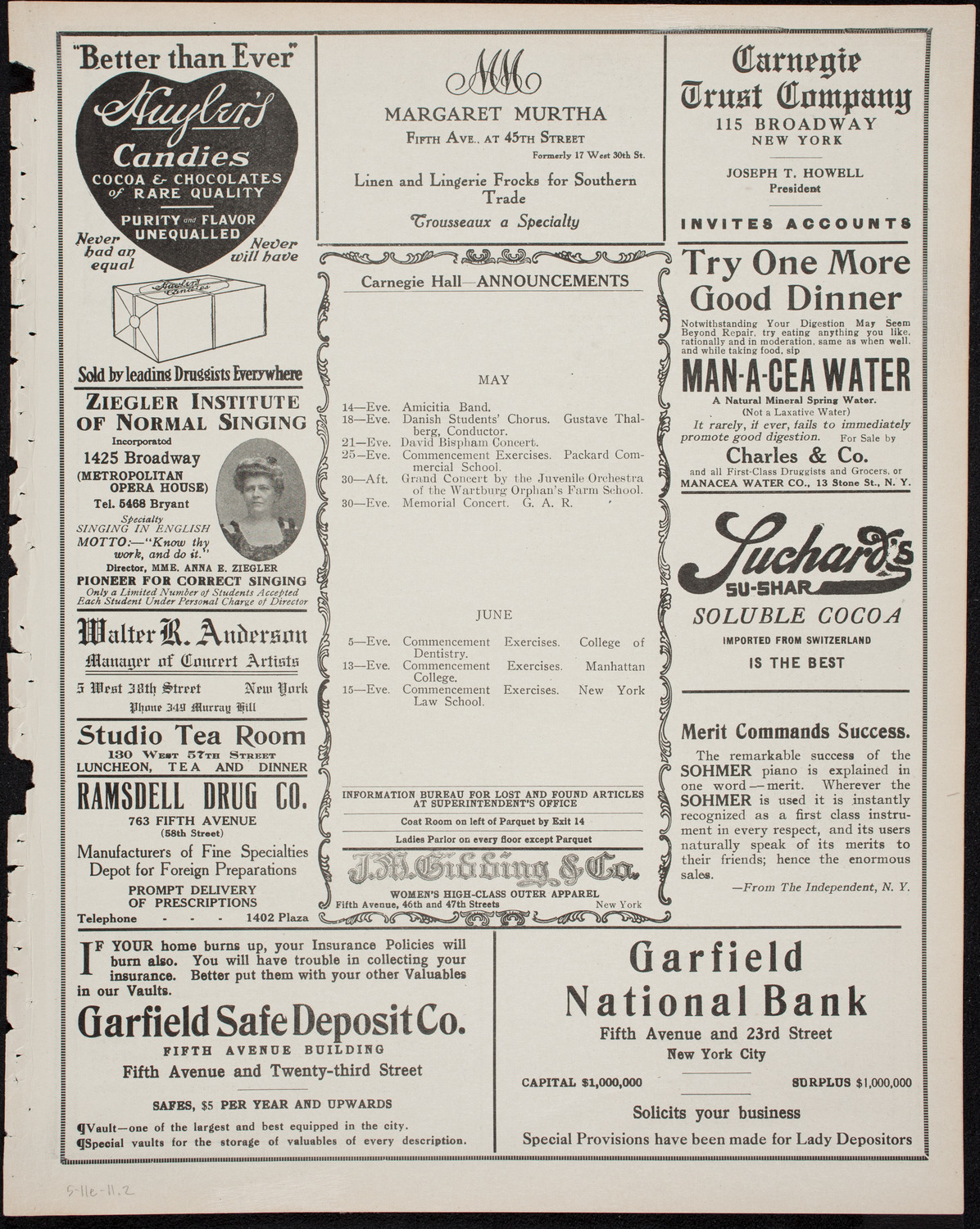 Graduation: College of Pharmacy of the City of New York, May 11, 1911, program page 3