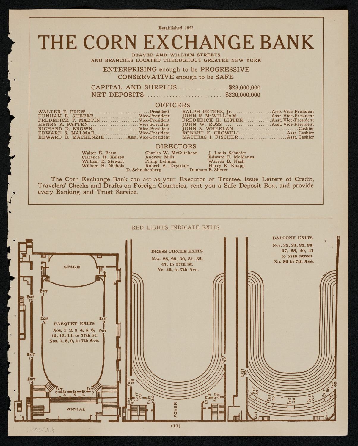 New York Philharmonic, November 19, 1925, program page 11