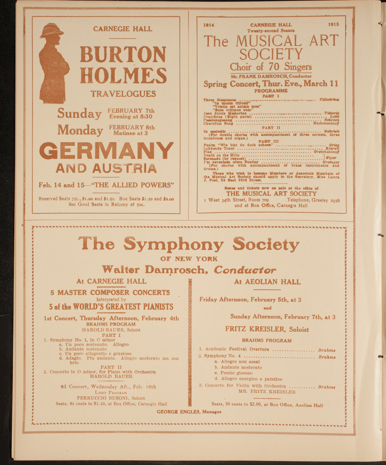The Civic Forum, February 3, 1915, program page 8