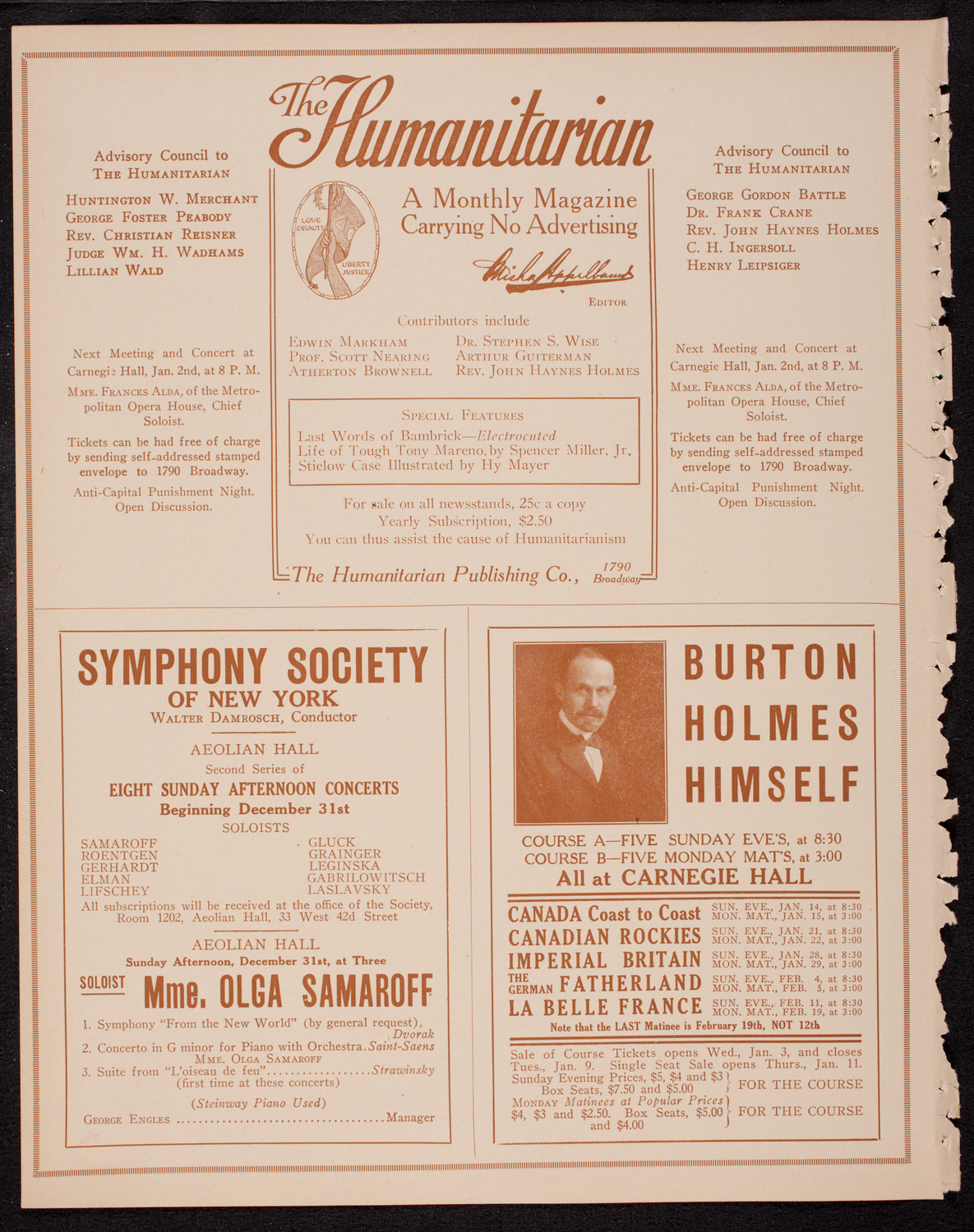 Oratorio Society of New York, December 30, 1916, program page 8