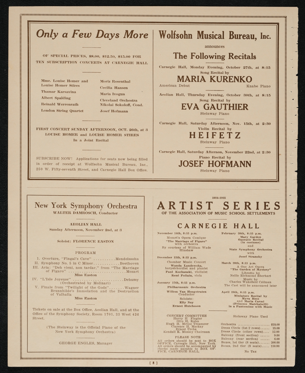 Maria Theresa, October 24, 1924, program page 8