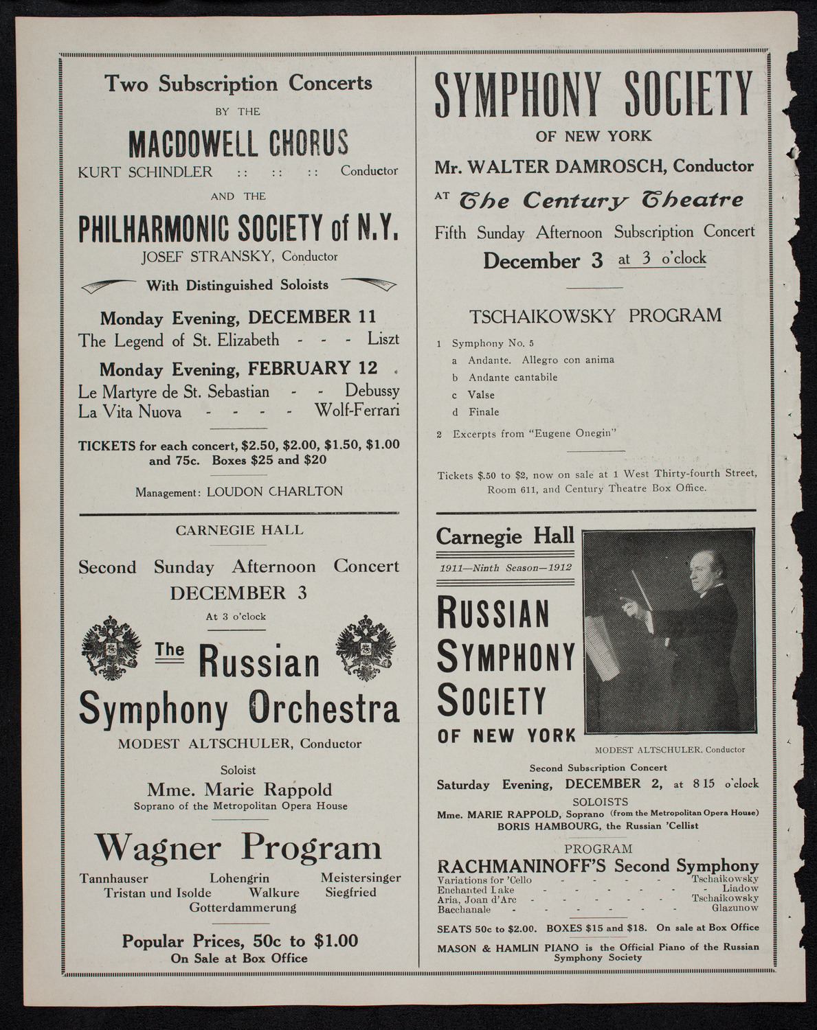 Symphony Concert for Young People, November 25, 1911, program page 10