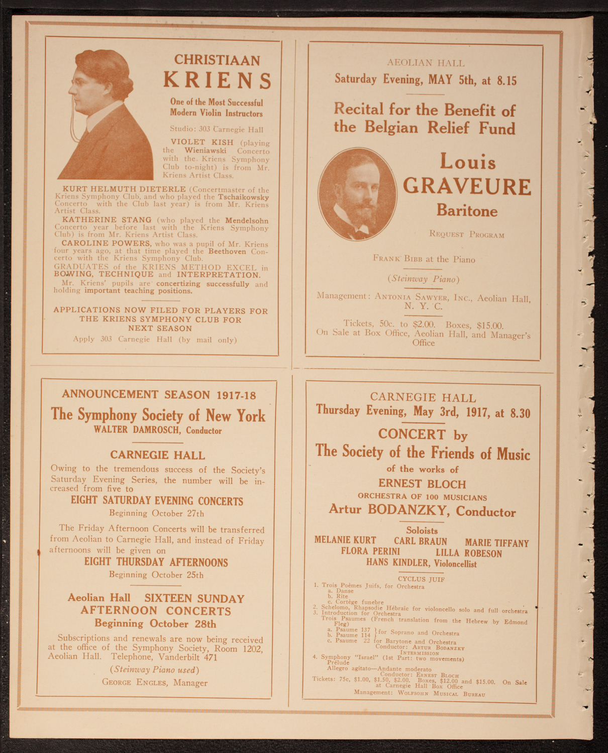 Lecture by Sir Ernest Shackleton, April 29, 1917, program page 8