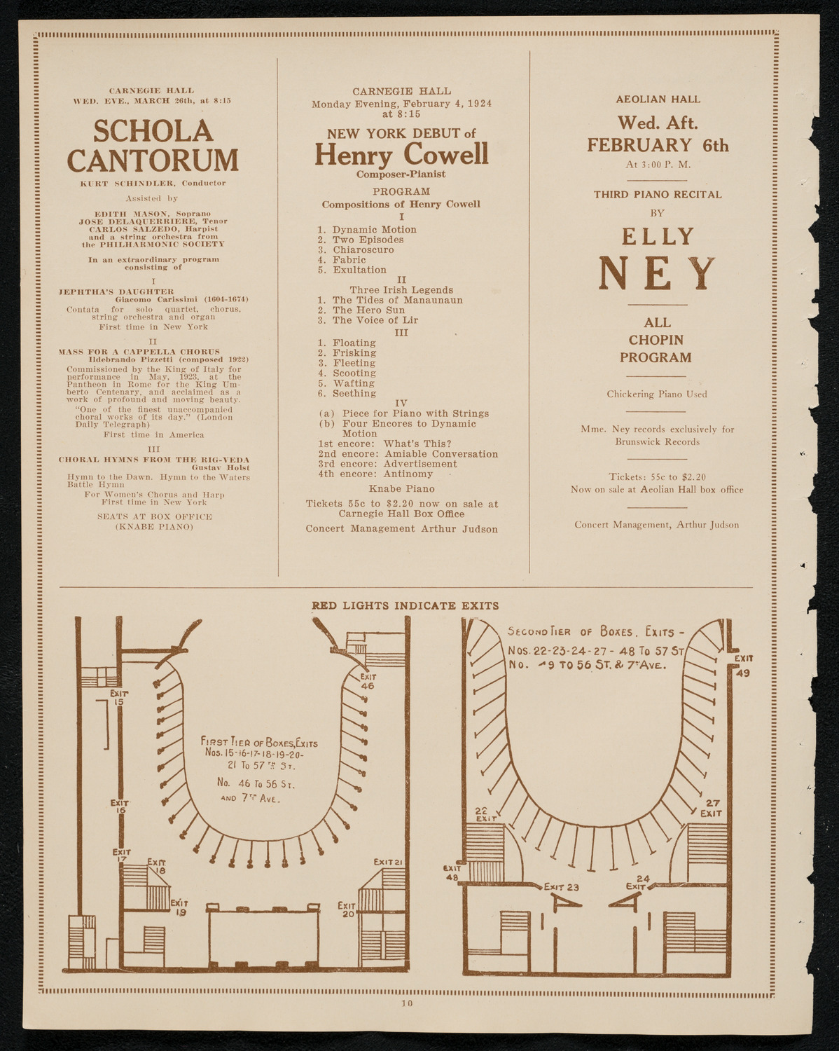 New York Symphony Orchestra: Beethoven Cycle, February 1, 1924, program page 10