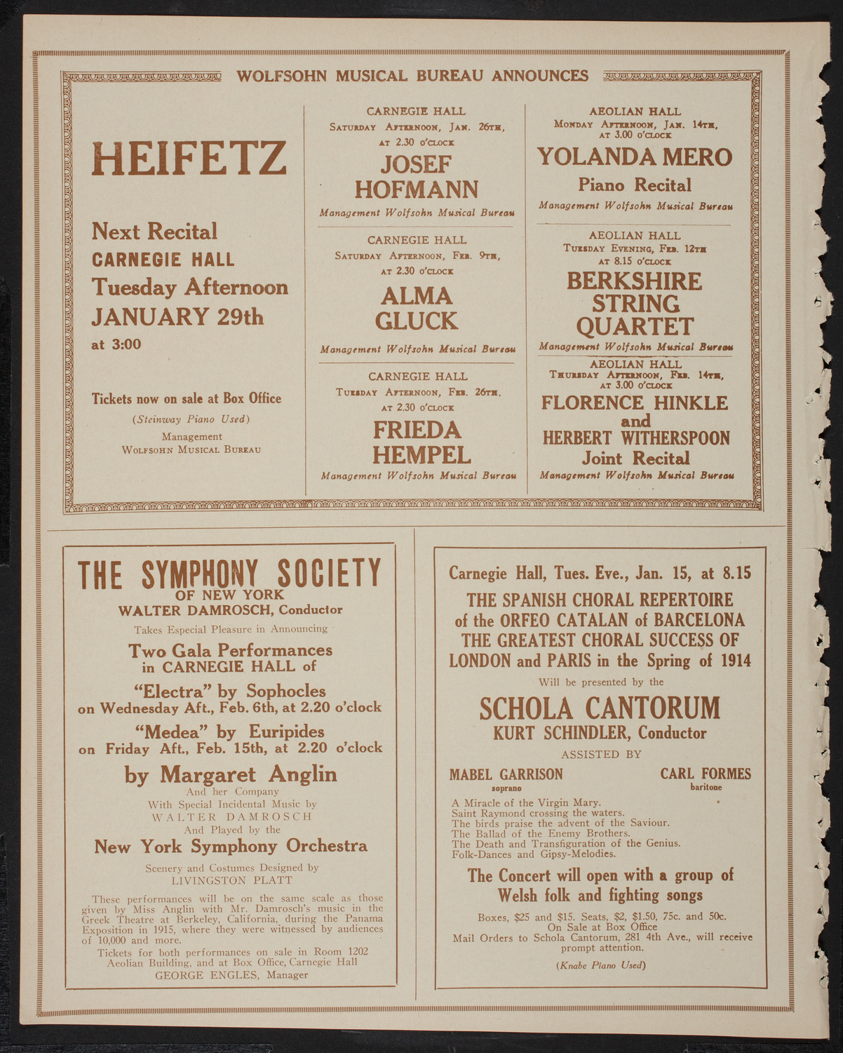Boston Symphony Orchestra, January 12, 1918, program page 8