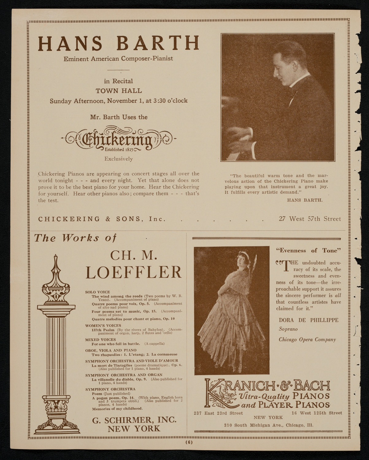 New York Symphony Orchestra, October 30, 1925, program page 6