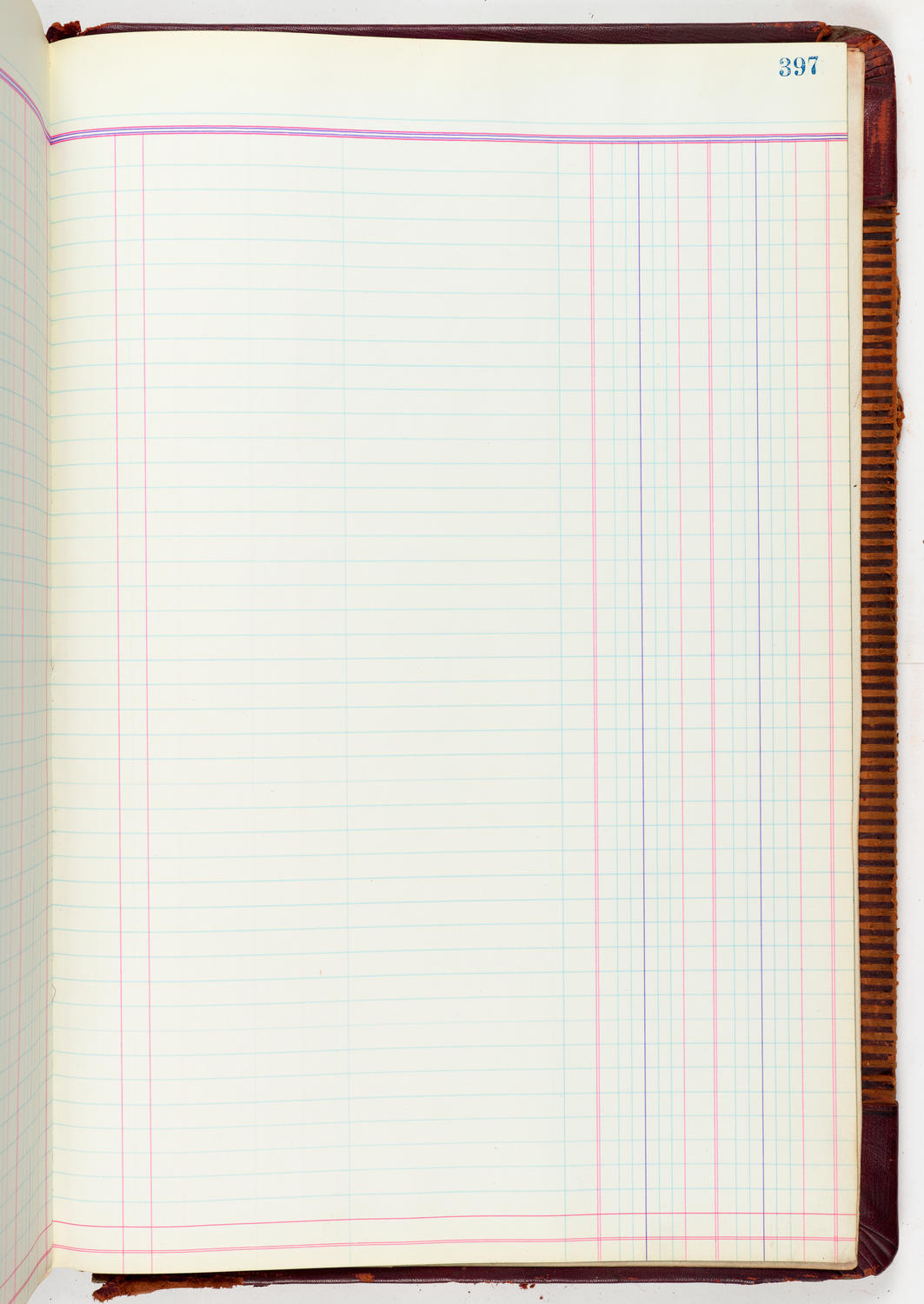 Music Hall Accounting Ledger, volume 5, page 397