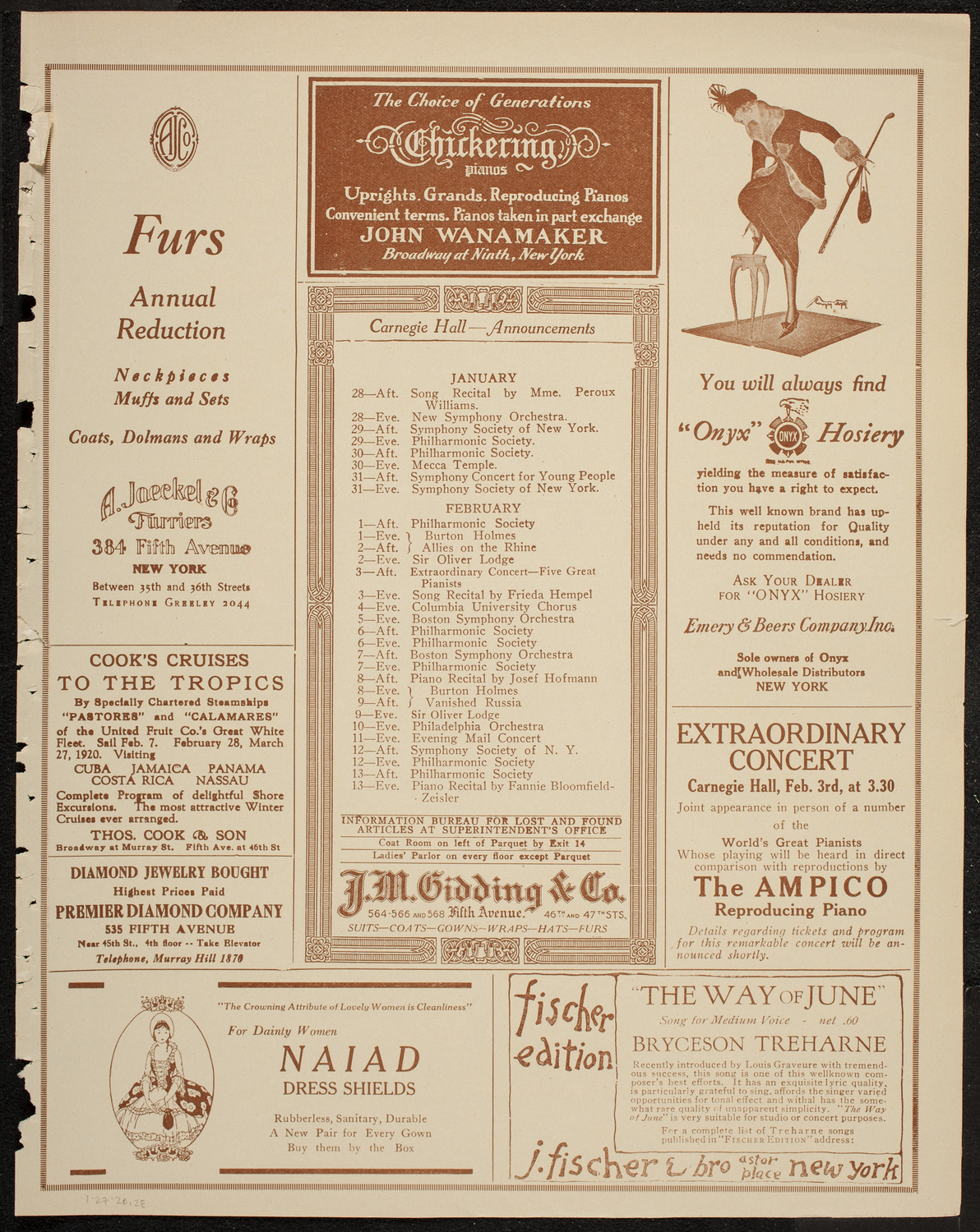 Baroness Leja de Torinoff, Soprano, January 27, 1920, program page 3