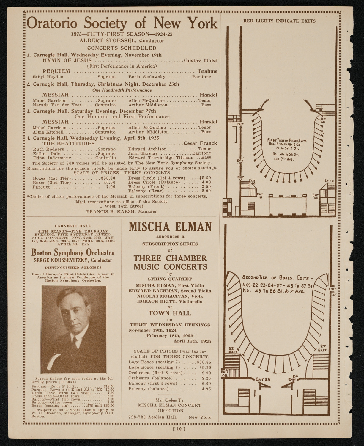 Tamara Karsavina, November 1, 1924, program page 10