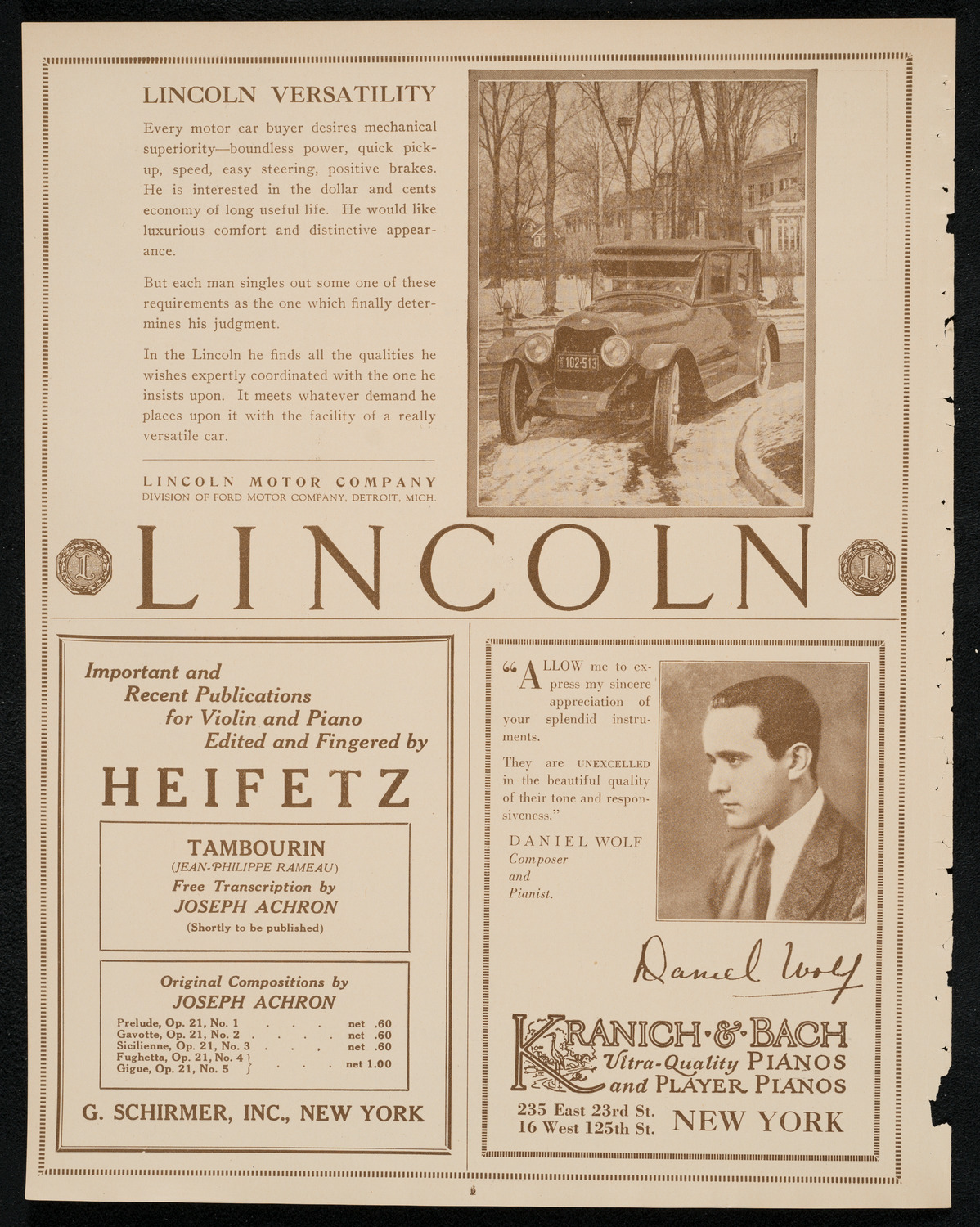 New York Symphony Orchestra: Beethoven Cycle, January 10, 1924, program page 6