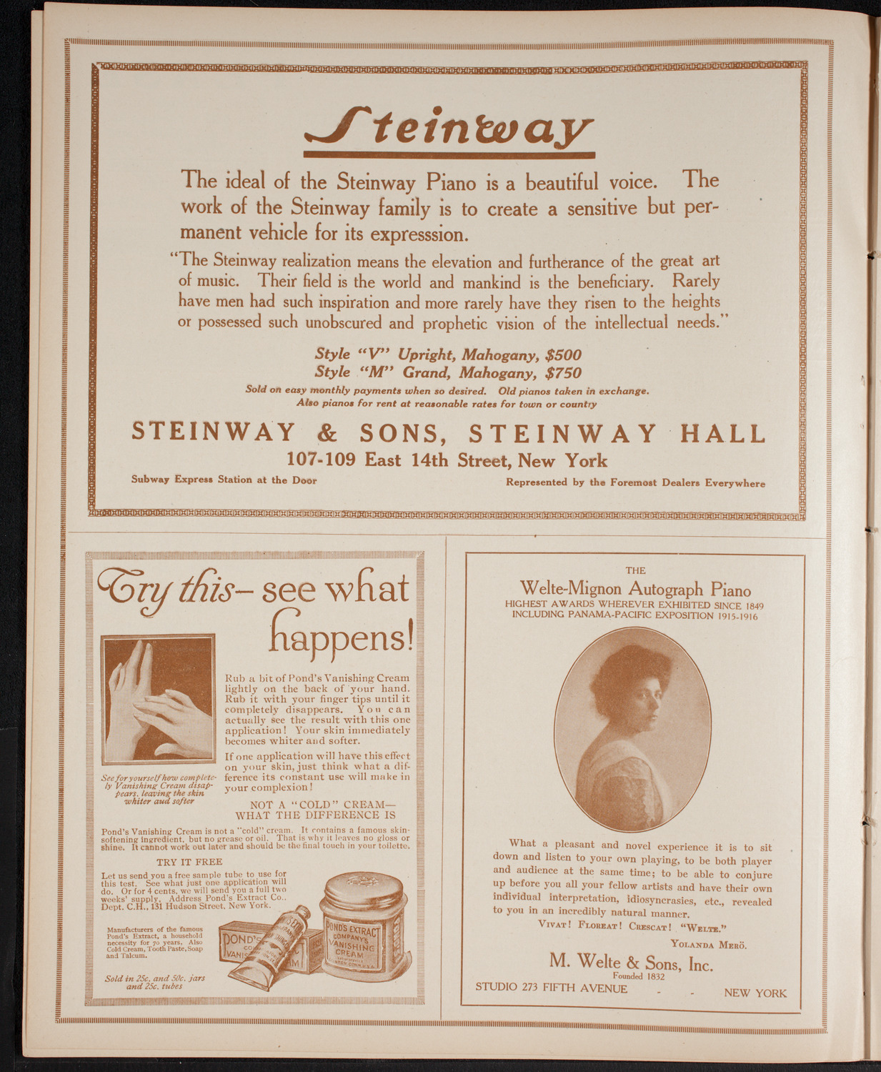 New York Philharmonic, January 27, 1916, program page 4