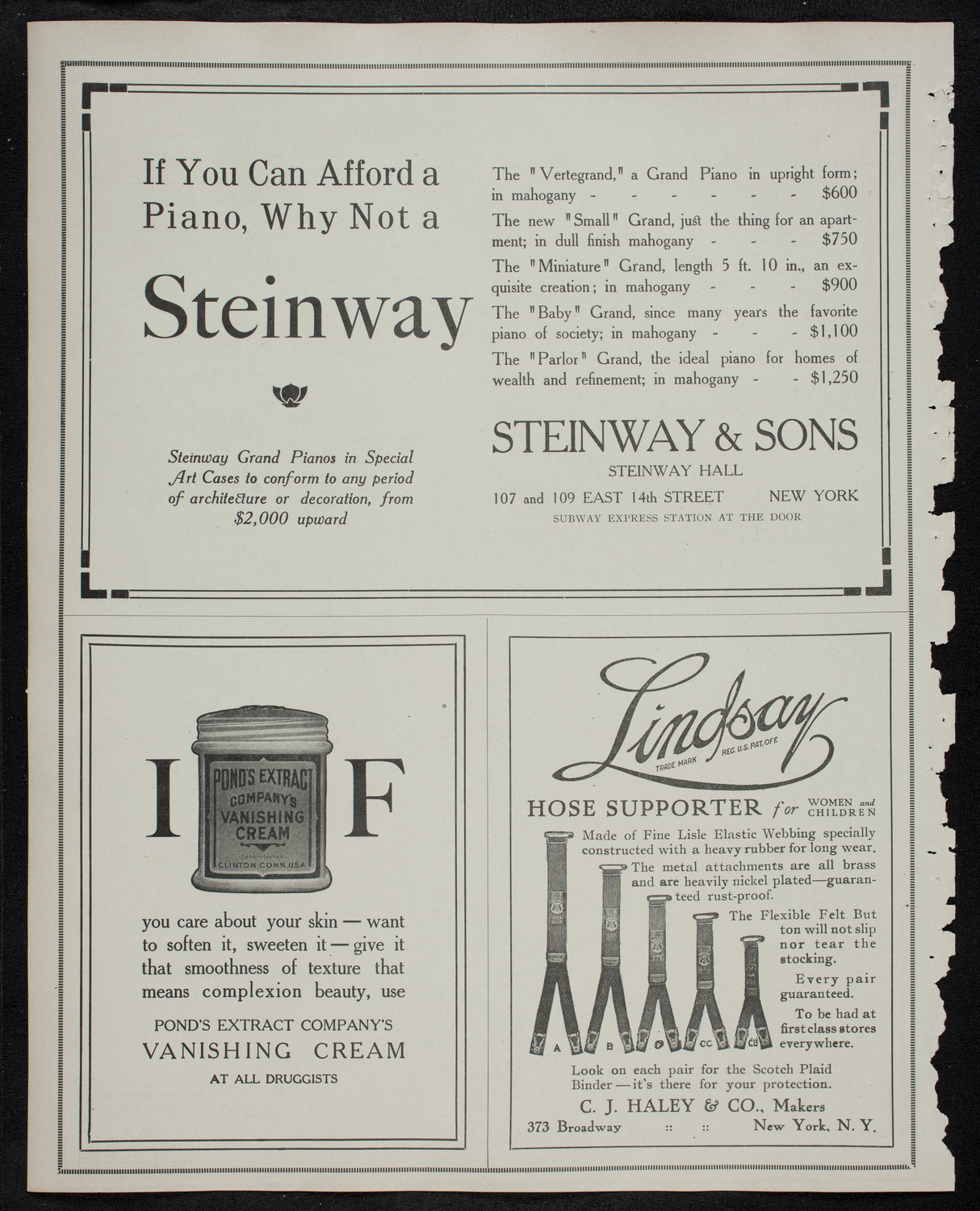 People's Symphony Concert, December 15, 1912, program page 4