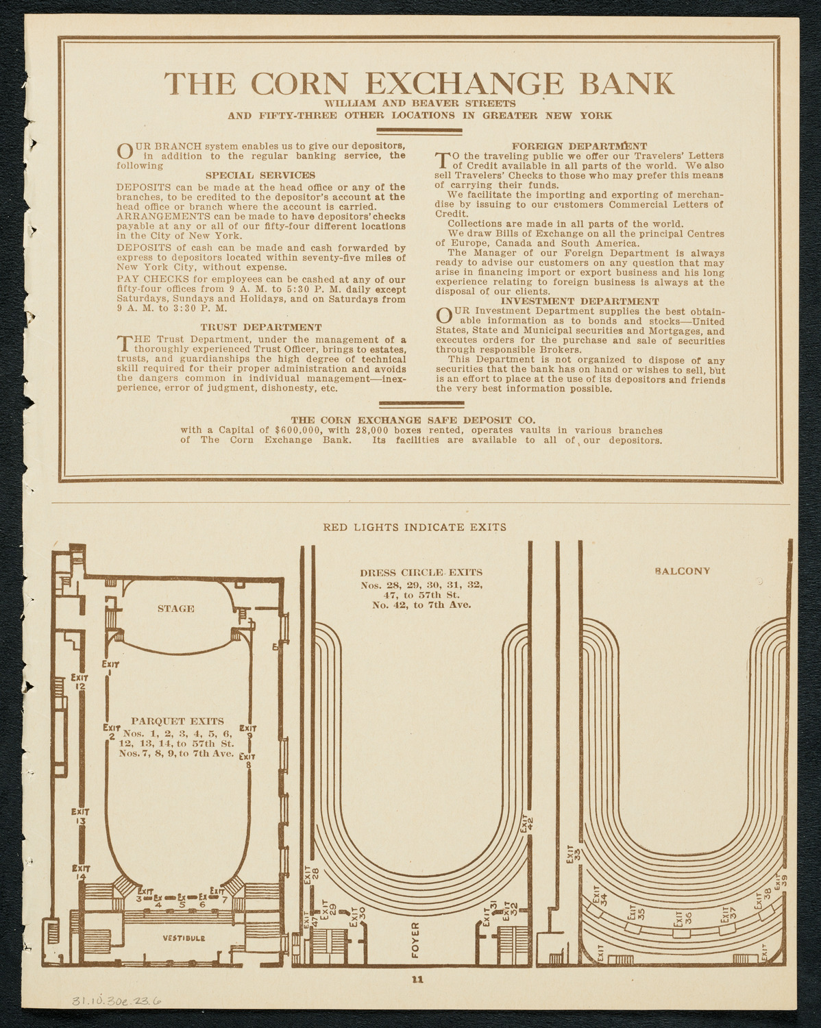 Philadelphia Orchestra, October 30, 1923, program page 11