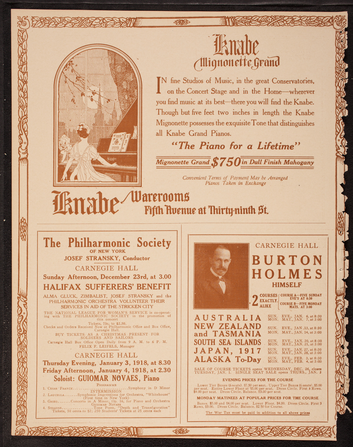 New York Philharmonic, December 16, 1917, program page 12