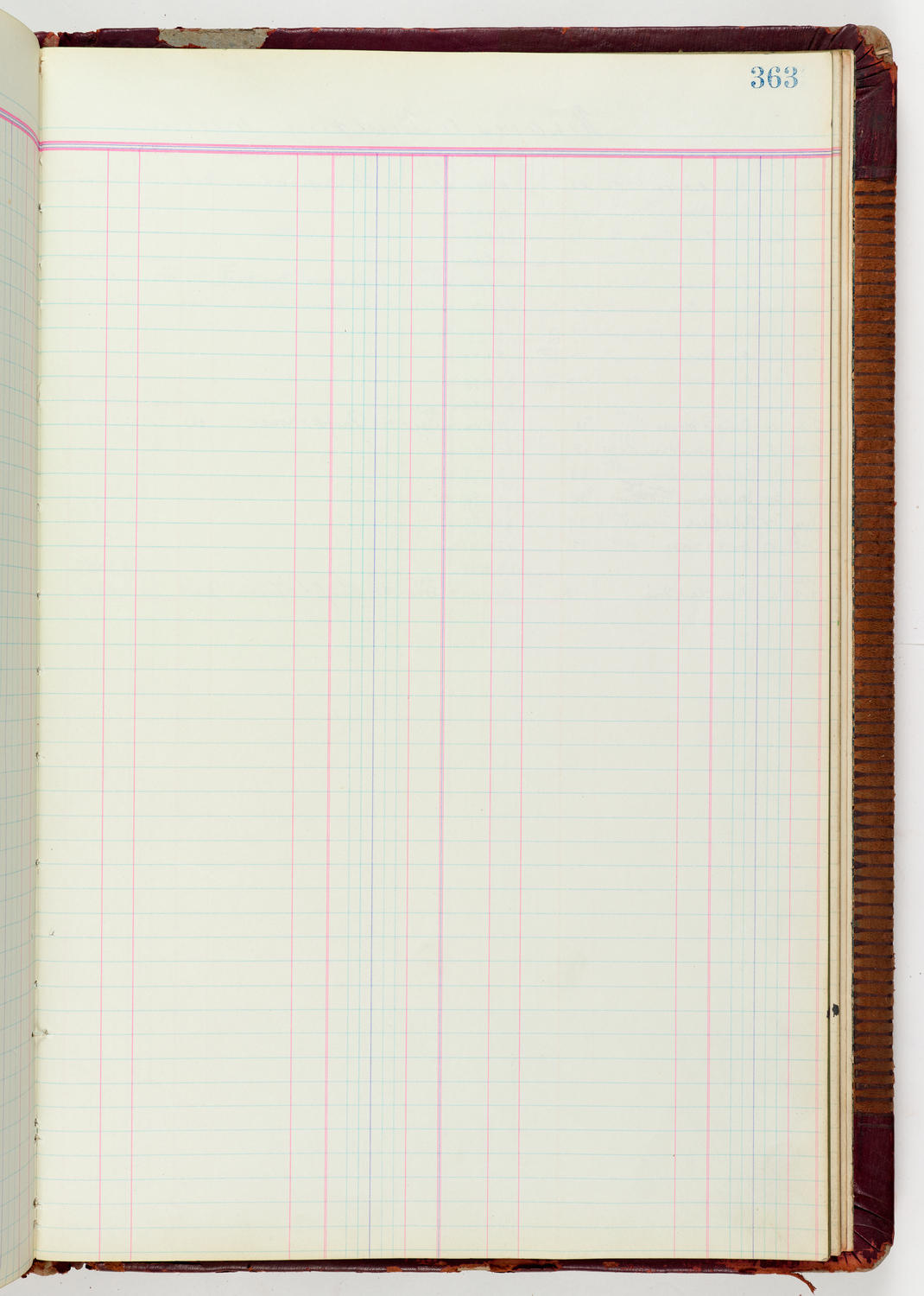 Music Hall Accounting Ledger Journal, volume 6, page 363