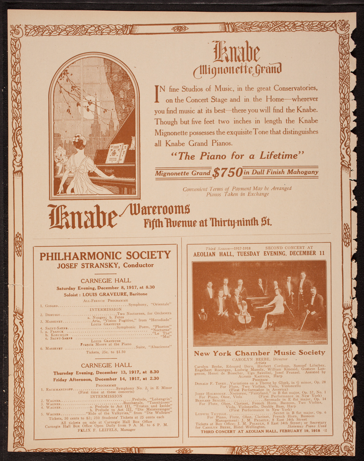 Boston Symphony Orchestra, December 7, 1917, program page 12
