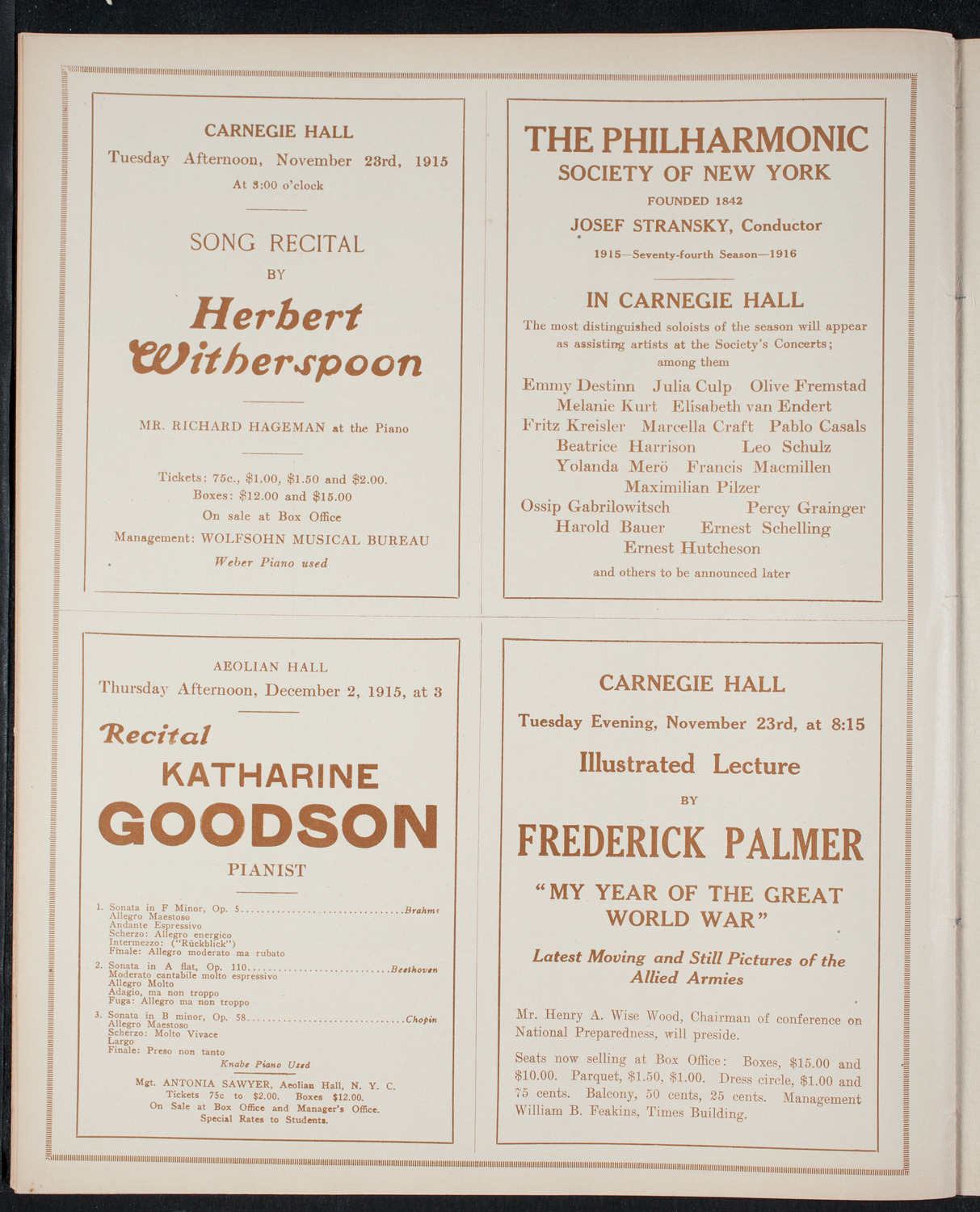 Symphony Concert for Young People, November 20, 1915, program page 10