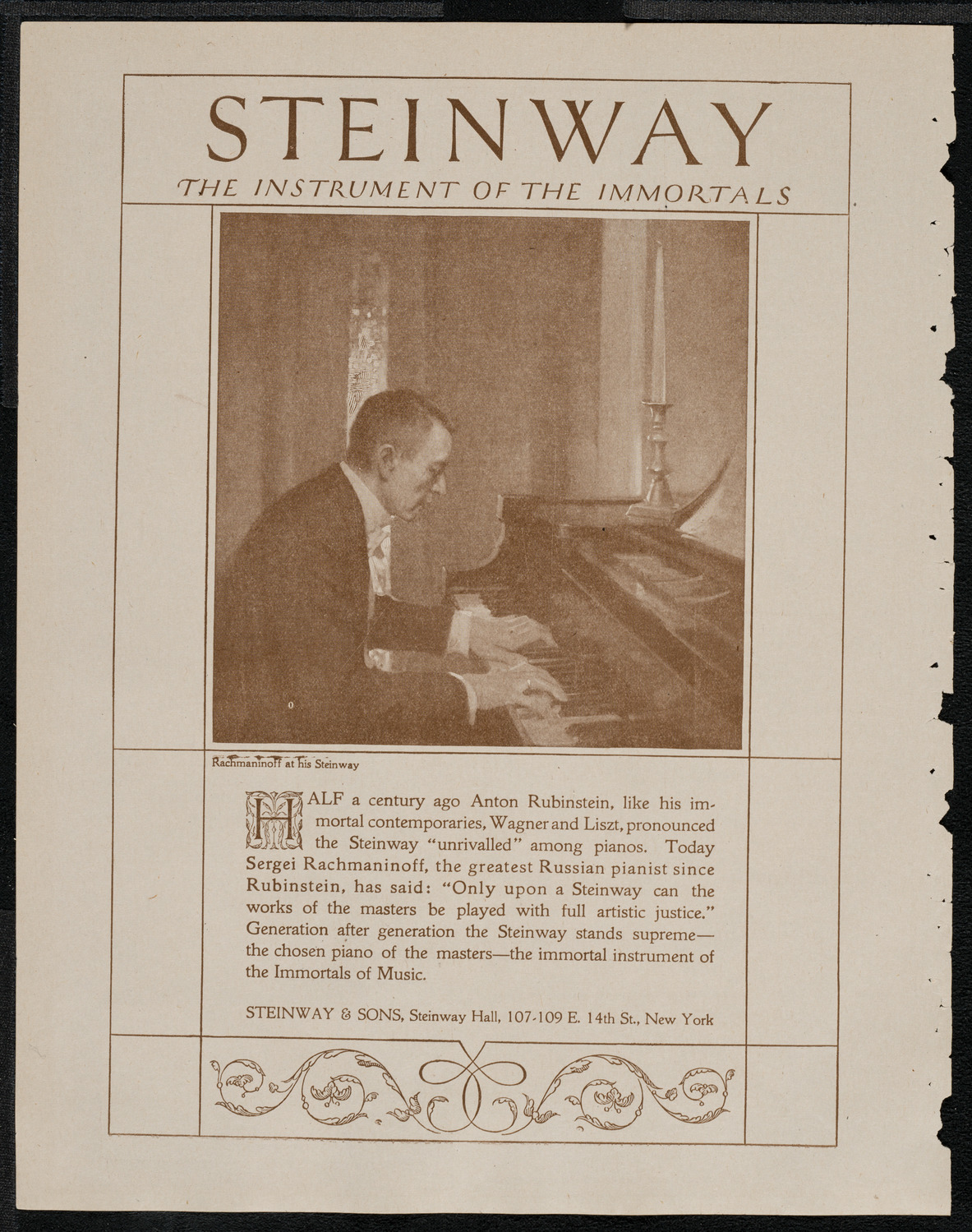 New York Symphony Orchestra, March 11, 1921, program page 4