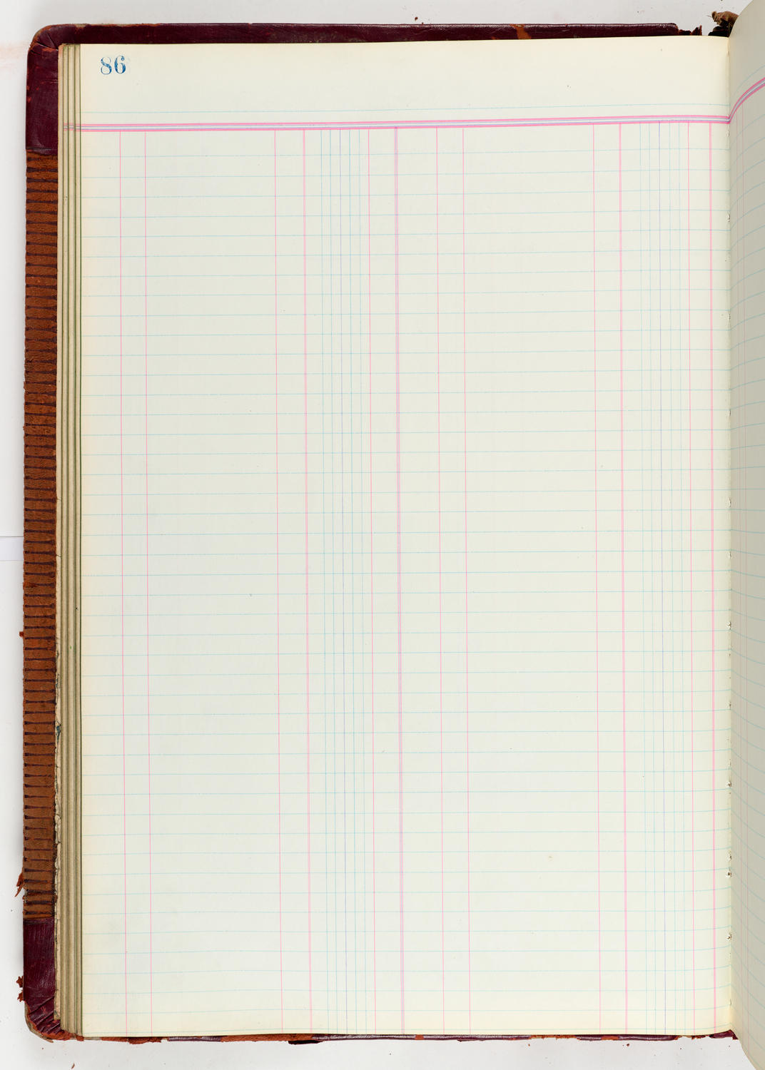 Music Hall Accounting Ledger Journal, volume 6, page 86