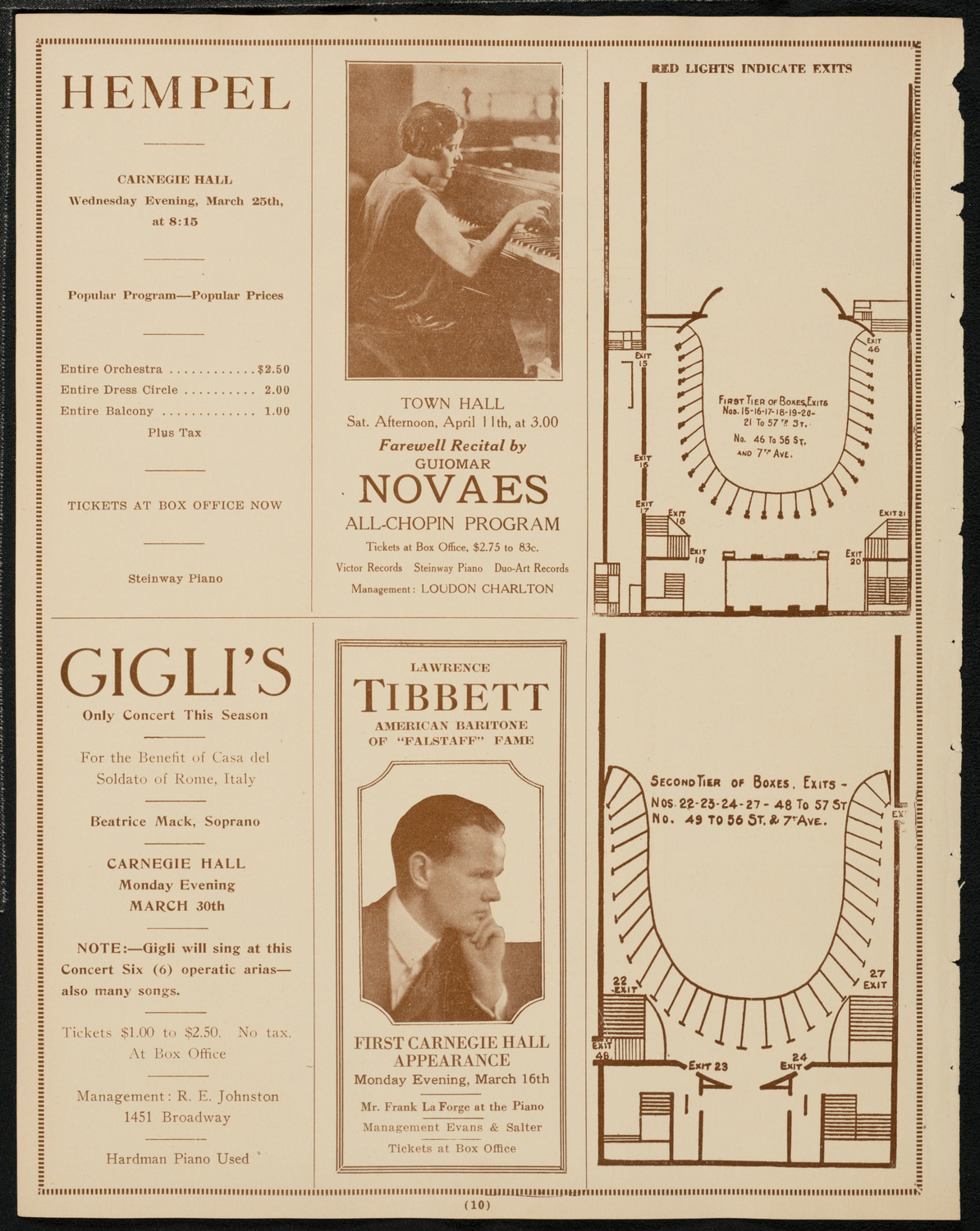 New York Symphony Orchestra, March 12, 1925, program page 10