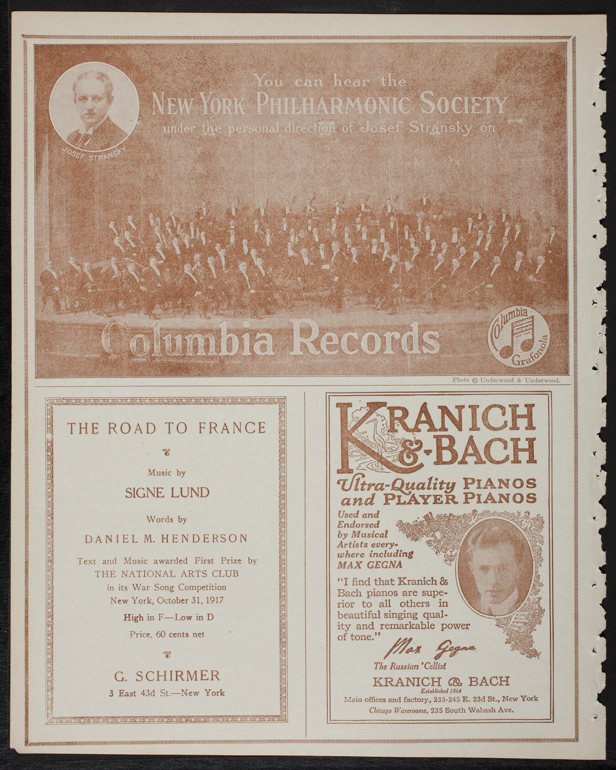 Home Symphony Concert: New York Philharmonic, January 23, 1918, program page 6