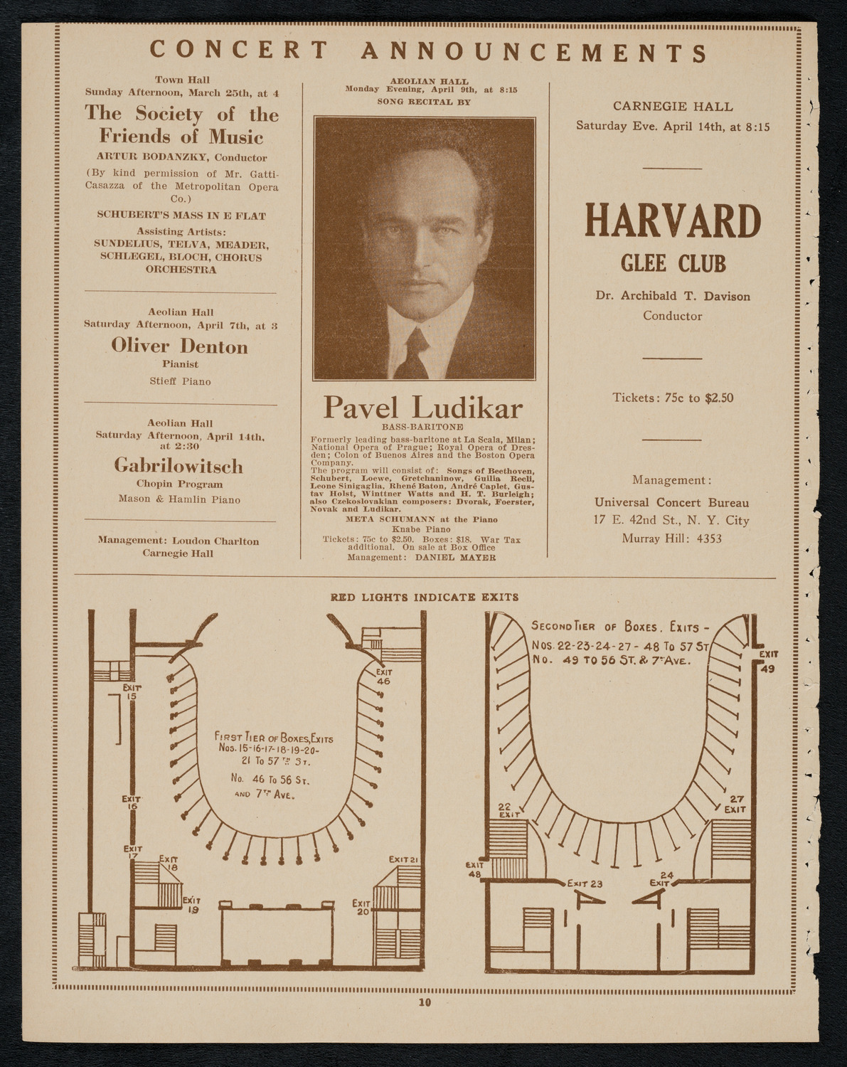 Sergei Rachmaninoff, Piano, March 24, 1923, program page 10