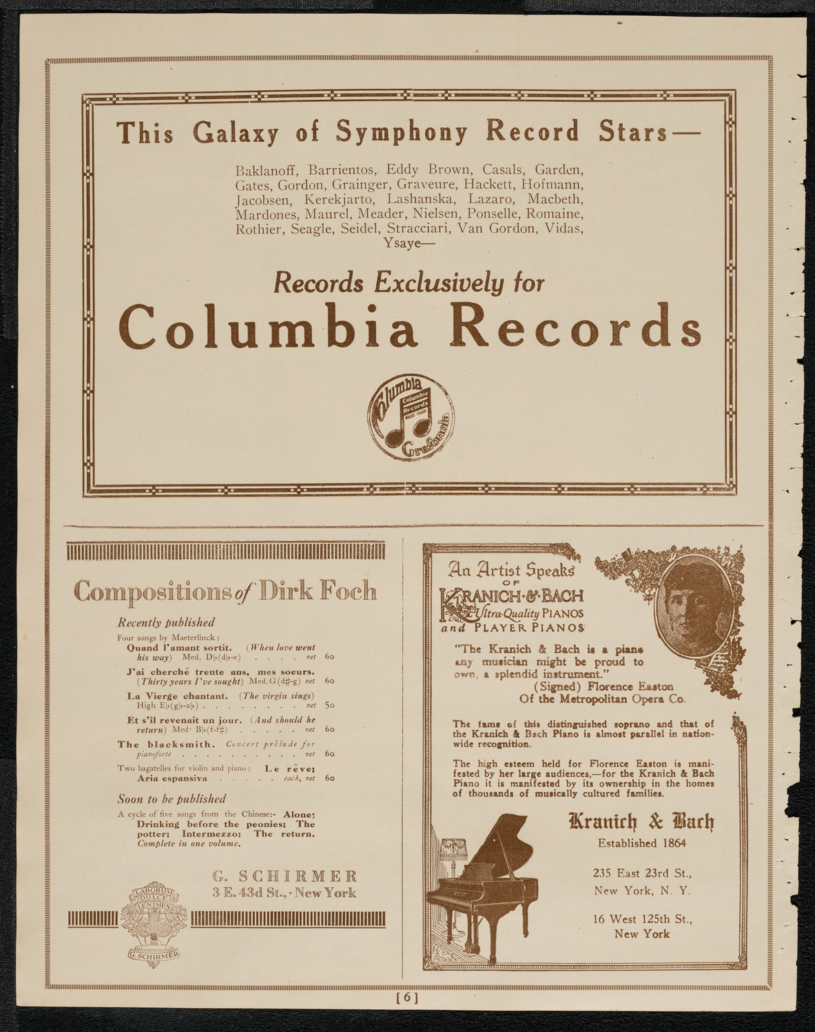 Metropolitan Post - American Legion Concert by Metropolitan Life Insurance Company Combined Musical Organizations, April 7, 1921, program page 6