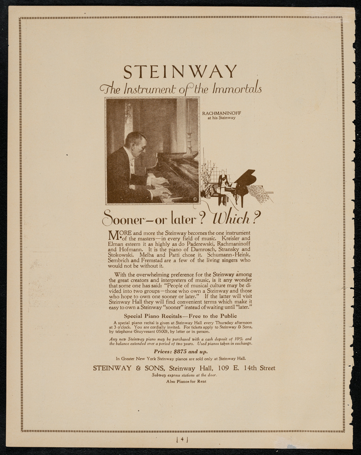 Oratorio Society of New York, April 13, 1922, program page 4