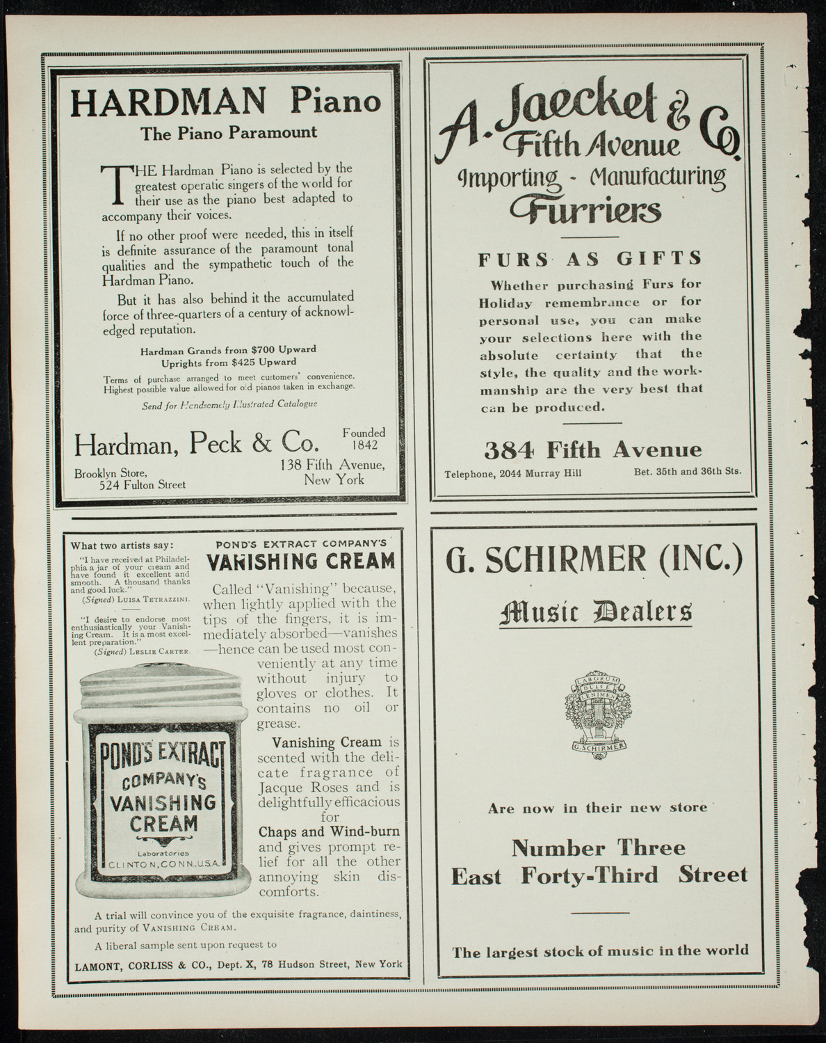 Elmendorf Lecture: Paris, December 11, 1910, program page 8