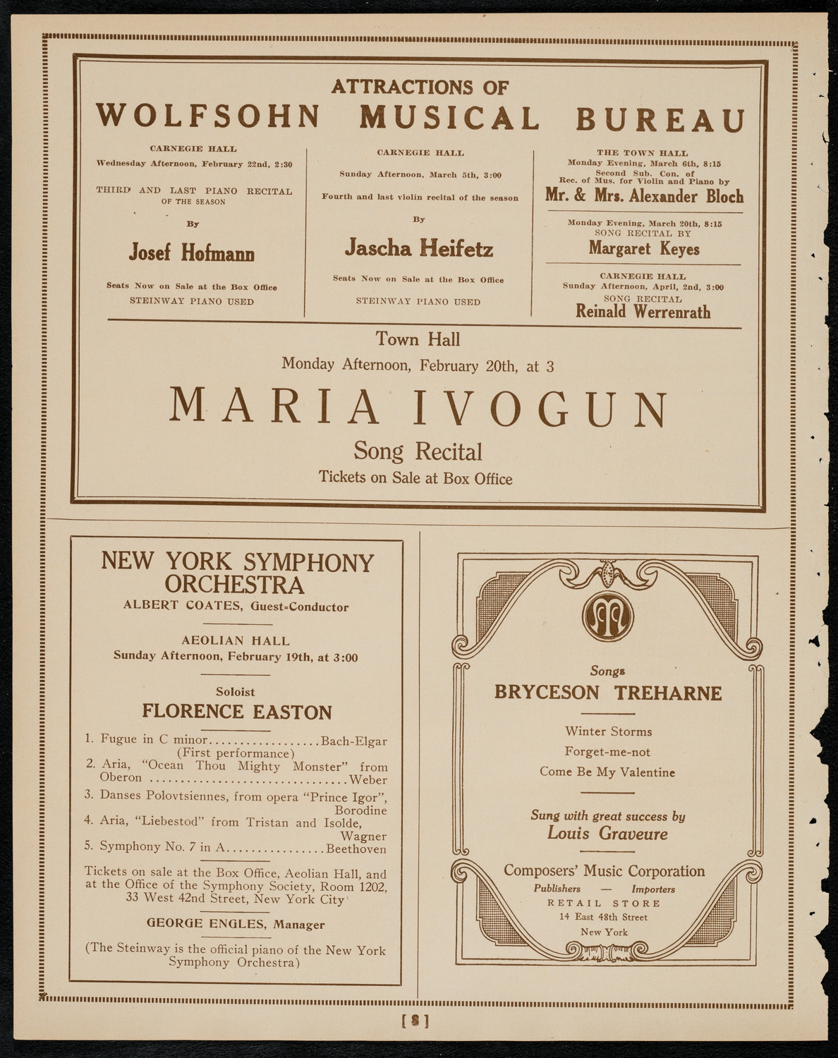 Symphony Concert for Young People, February 18, 1922, program page 8